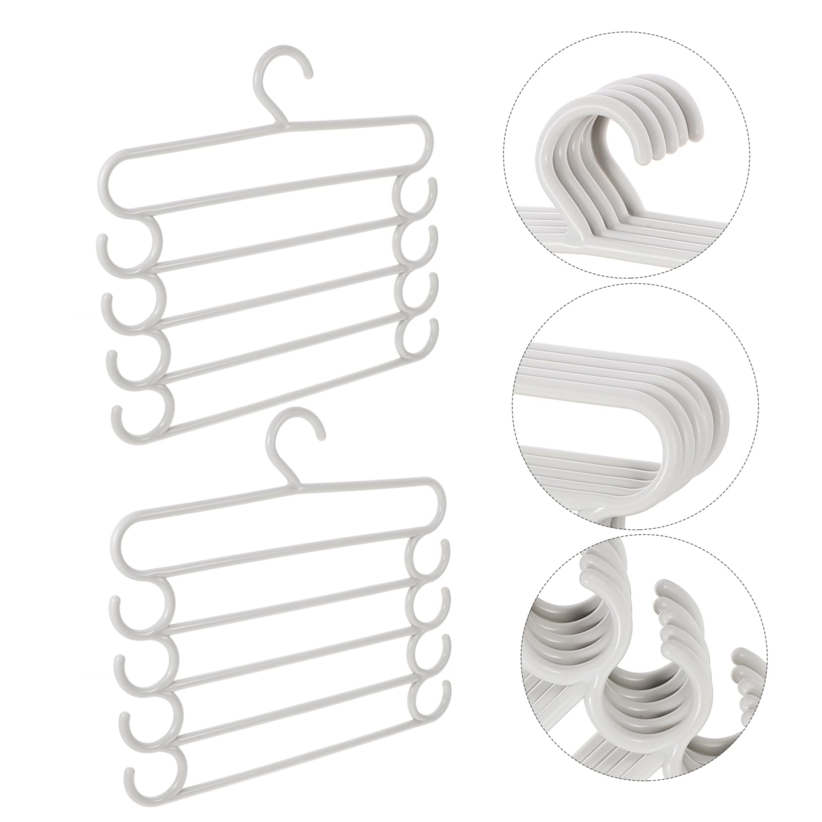 5stücke Mehrfach Hosenbügel Platzsparend Mehrlagige Kleiderbügel Krawattenbügel Schalbügel Knitterfrei Hosenorganizer für Kleiderschrank