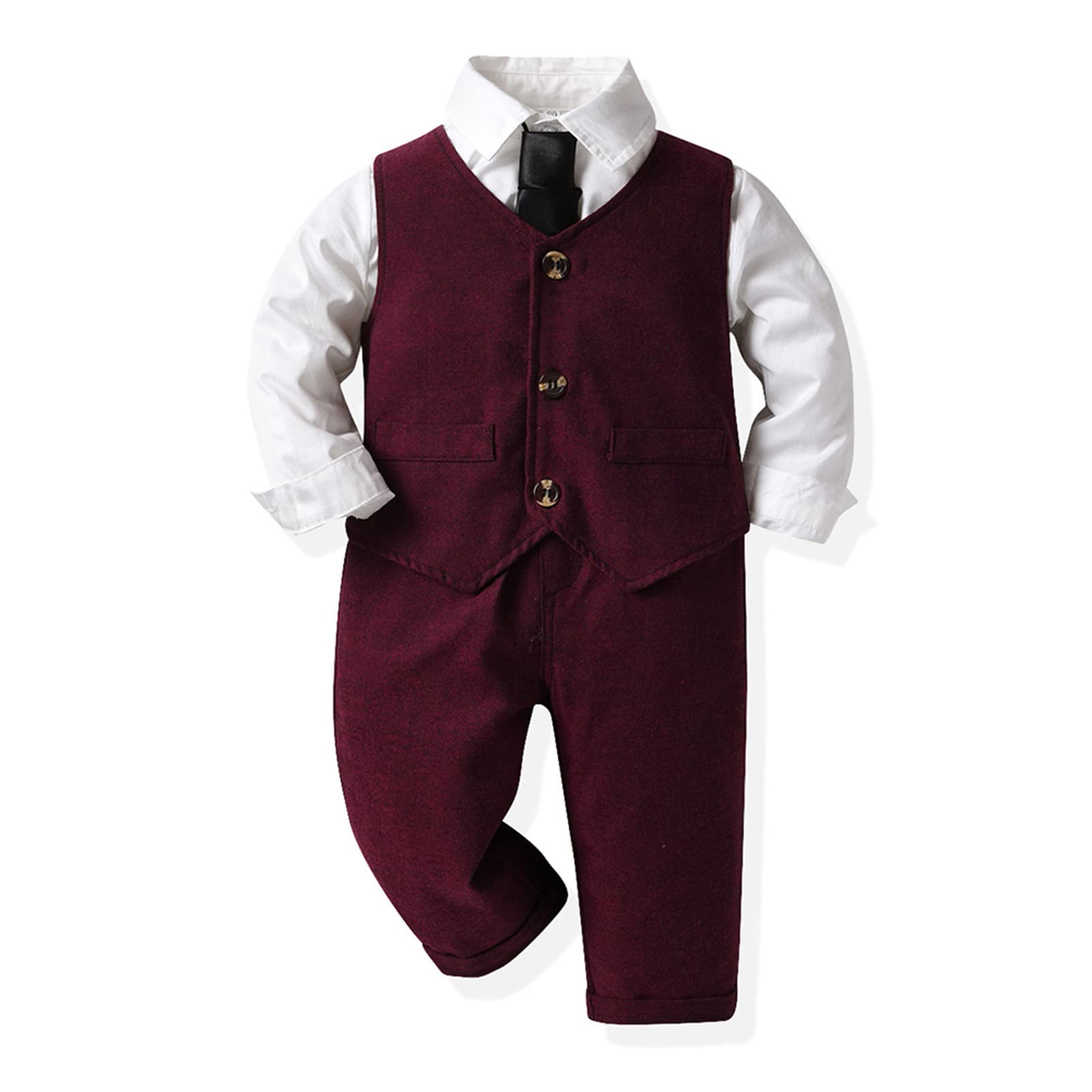 Generico Abiti Bambini, T-shirt A Maniche Lunghe Da Bambino Per Tops Gilet Cappotto Pantaloni Bambino Da Gentiluomo, Taglie Grandi Disponibili