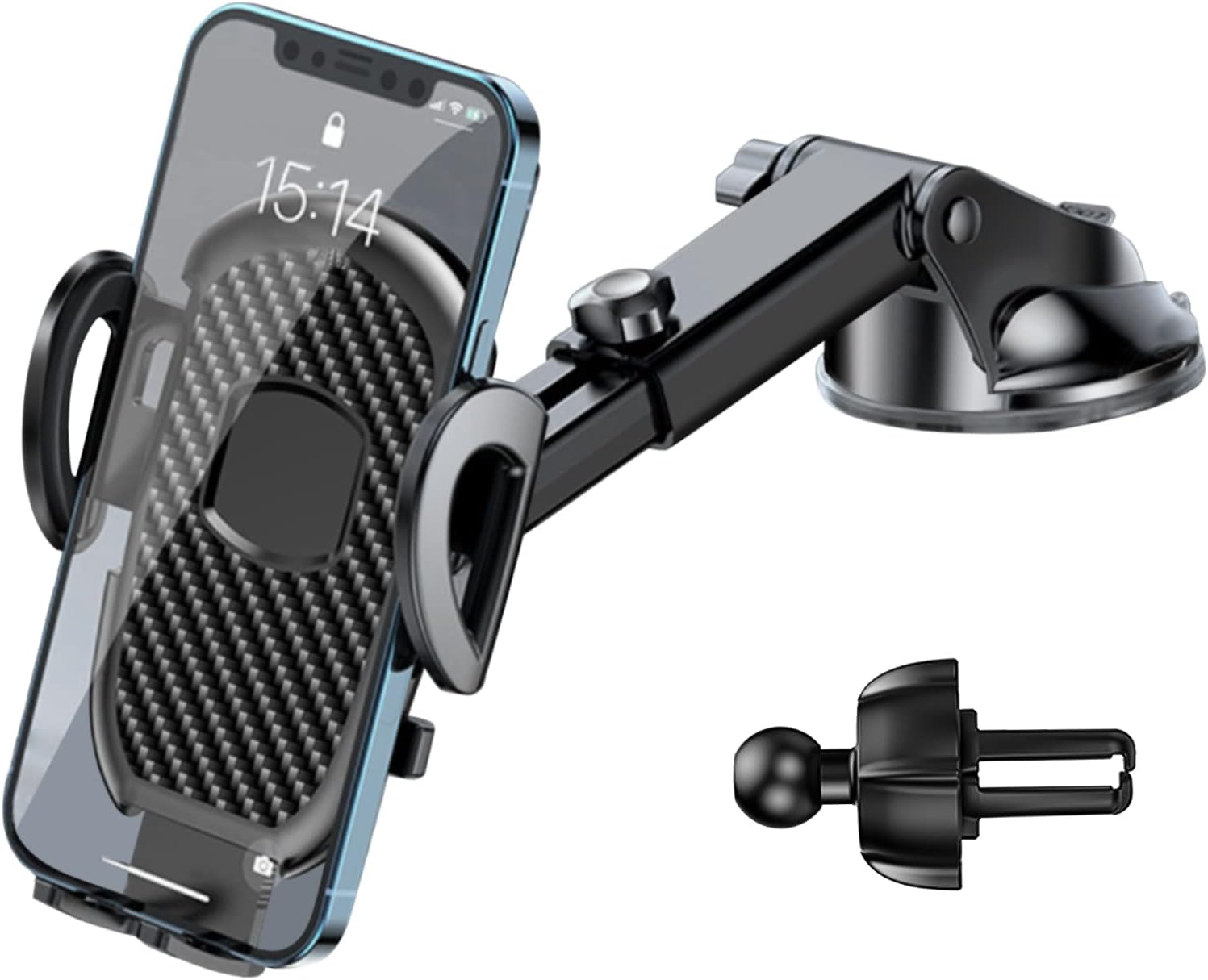 Phone Holder Car, [Strong Suction] Universal Car Cell Phone Holder, 360° Rotary Adjustable Car