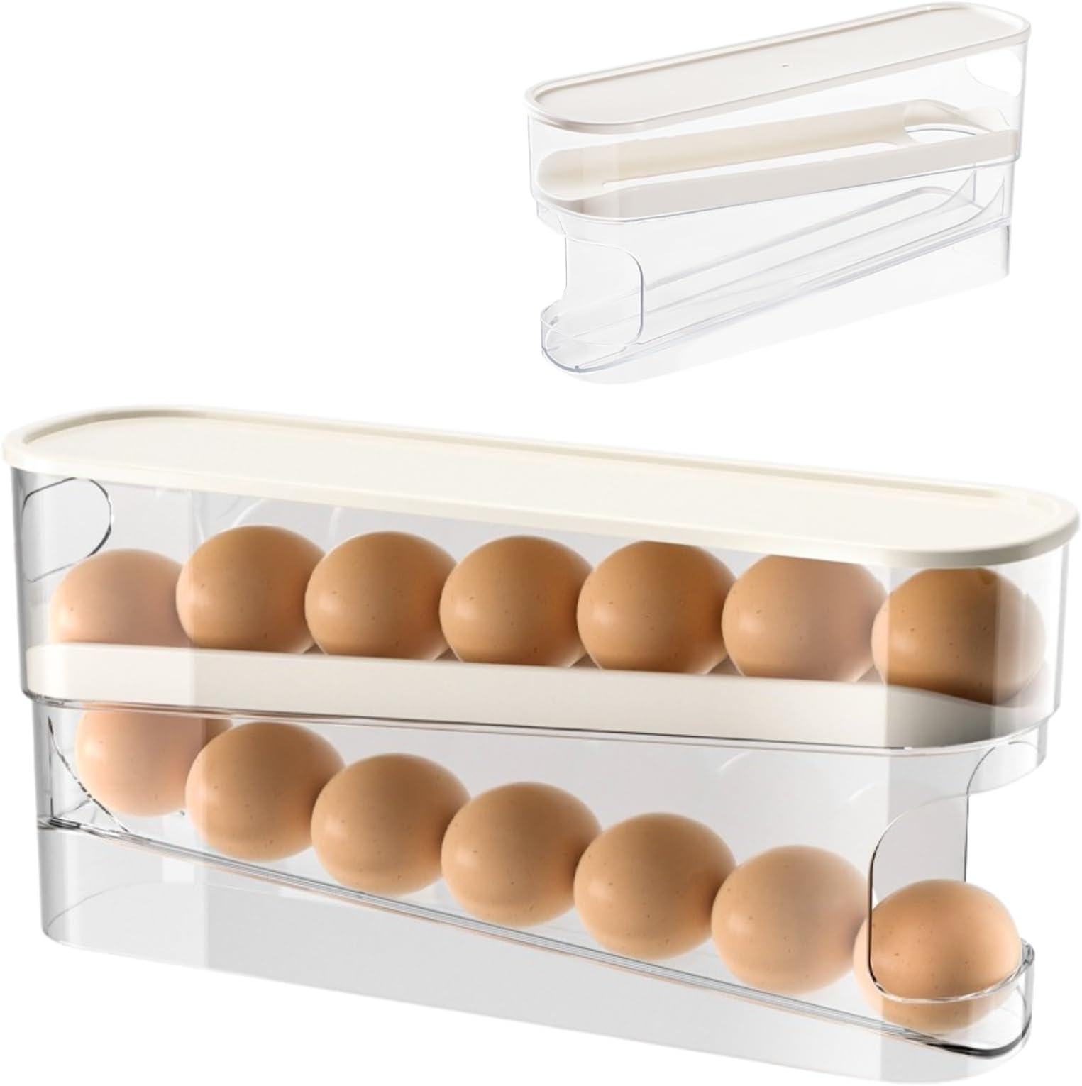 Egg Case Boiled Egg Case Egg Holder Egg Stocker Egg Container Egg Storage Holder Rolling
