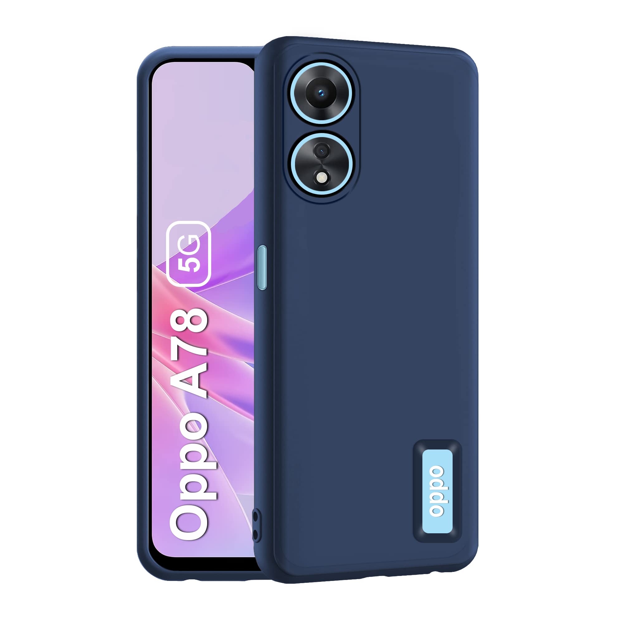 CEDO Oppo A78 (5G) Back Cover | Camera Bump Protection & Inner Velvet Fabric Lining | Ultra Slim Matte Soft Rubberised Case Cover (Blue) (B0BTM9XN5H) Amazon Price History, Amazon Price Tracker