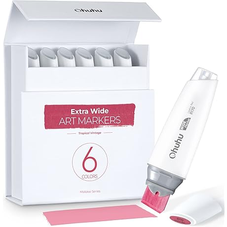 OHUHU Alcohol Markers 320 Brush And Fine Tip Colors For Professional