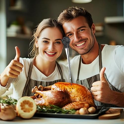 Miniatura 7 de Jeringa para pavo, Baster para cocinar, carne y aves de corral, color negro