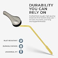 Vista 3 de Qualihome Reemplazo de la manija del inodoro (níquel cepillado, montaje lateral)