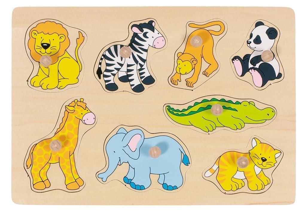 Goki Zoo Animals Lift Out Puzzle