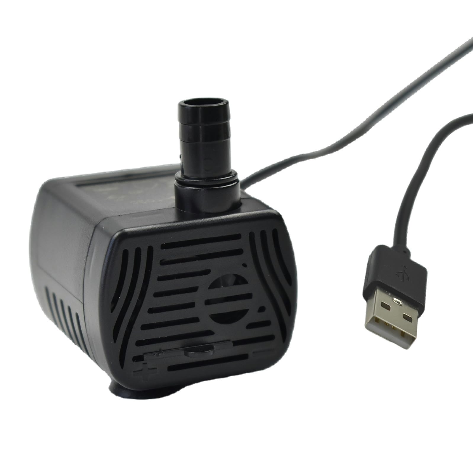 CONQUERALL DC 3.5-9V DC Micro Submersible Pump USB Interface 200L/H Adjustable Flow Rate with Solar Panel Applicable — image 1