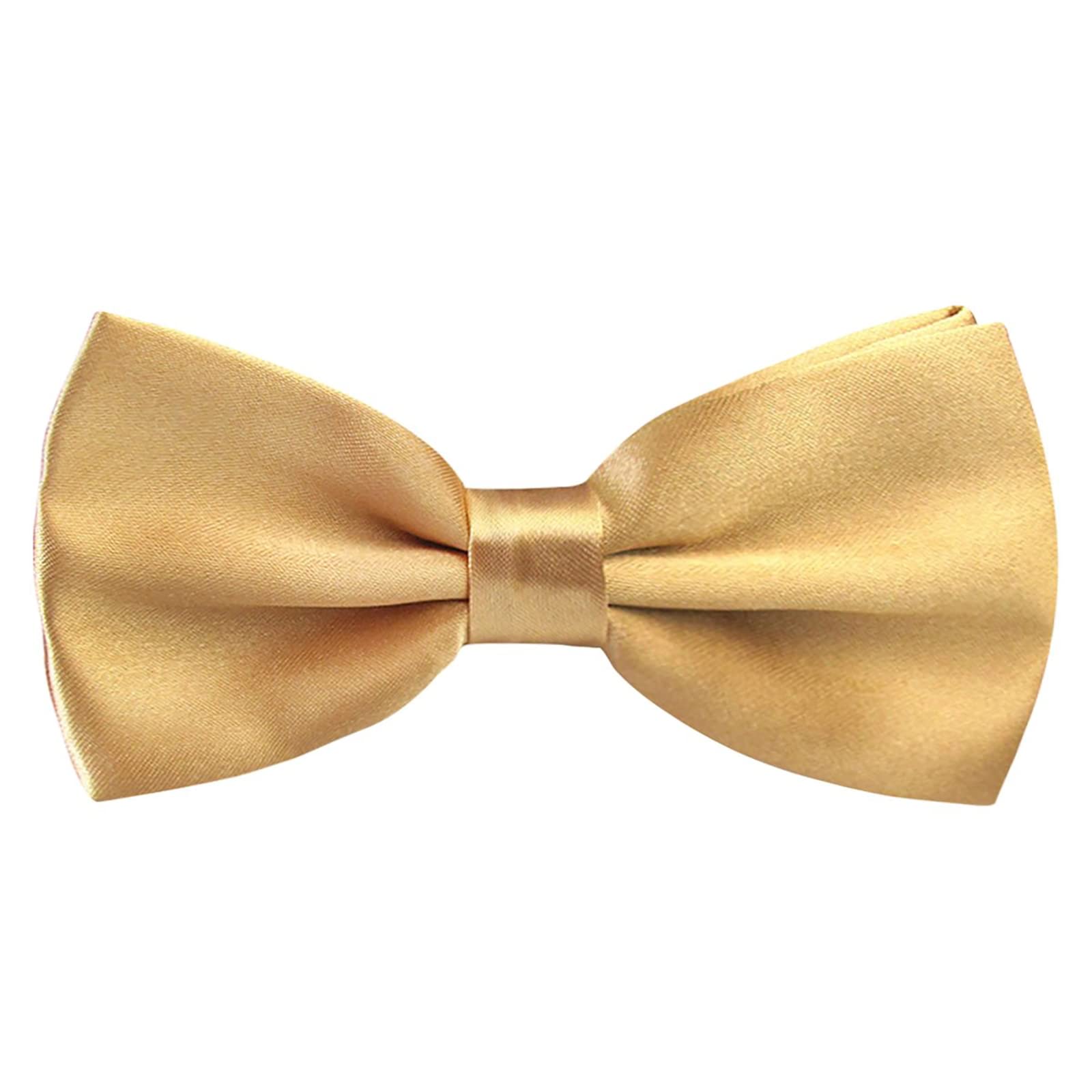 Alizeal Fashion Adjustable Pre-tied Holiday Bow Ties for Men Champagne