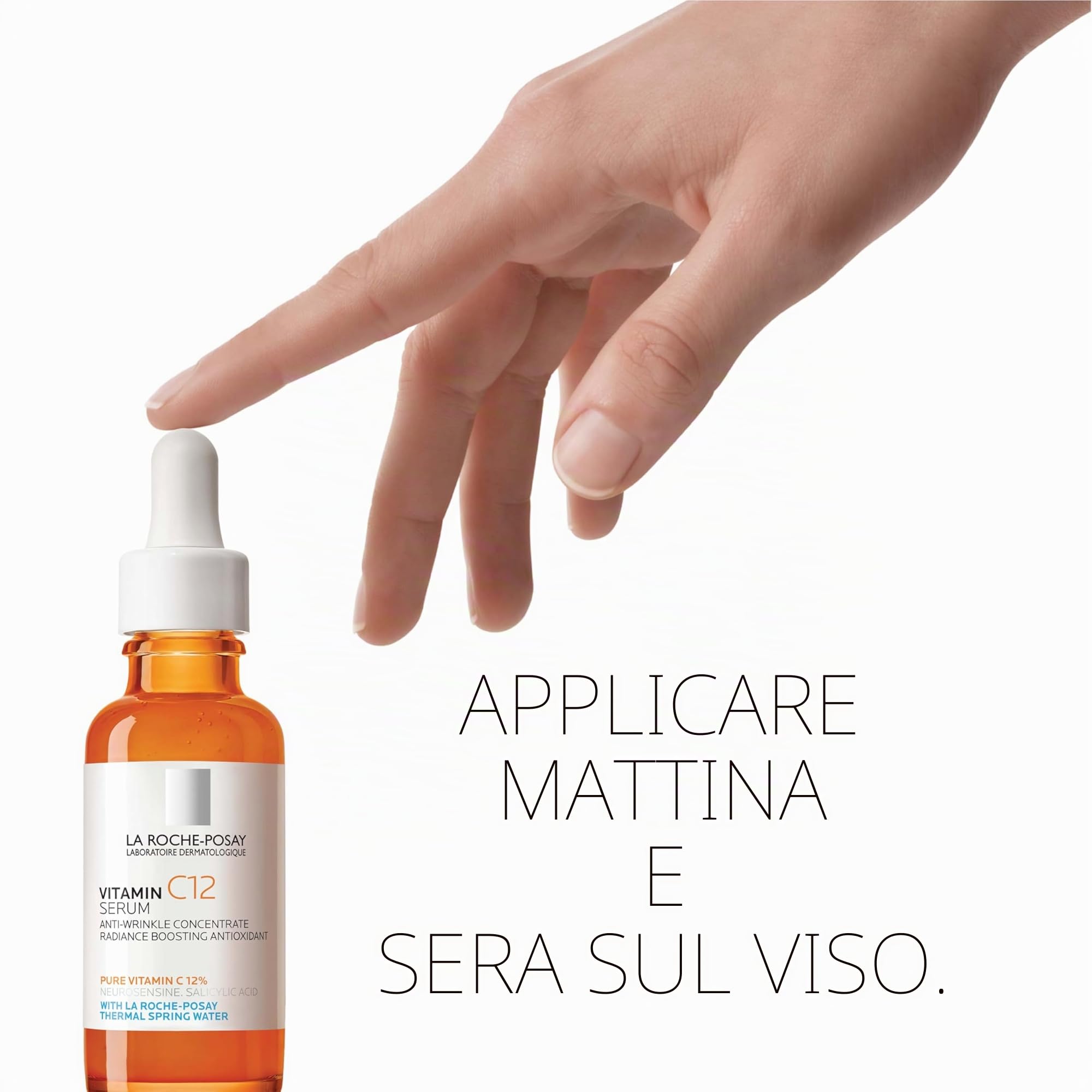 La Roche Posay Pure Vitamin C10, Siero Rigenerante Anti-Rughe, Per Tutti i Tipi di Pelle, Azione Antiossidante, Pelle Morbida e Luminosa, Con Vitamina C, Acido Salicilico e Acqua Termale, 30 ml