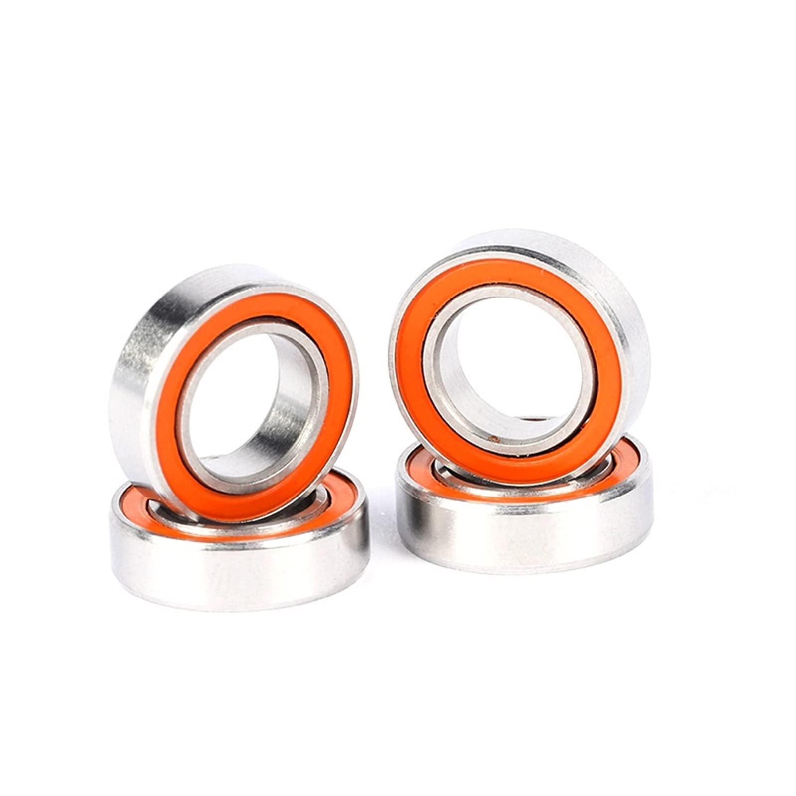 Industrial Bearings 10 Uds 2RS CB ABEC7 8x14x4mm rodamiento de bolas de cerámica híbrido de acero inoxidable sin grasa de giro rápido for Ball Bearing Skate Bearings