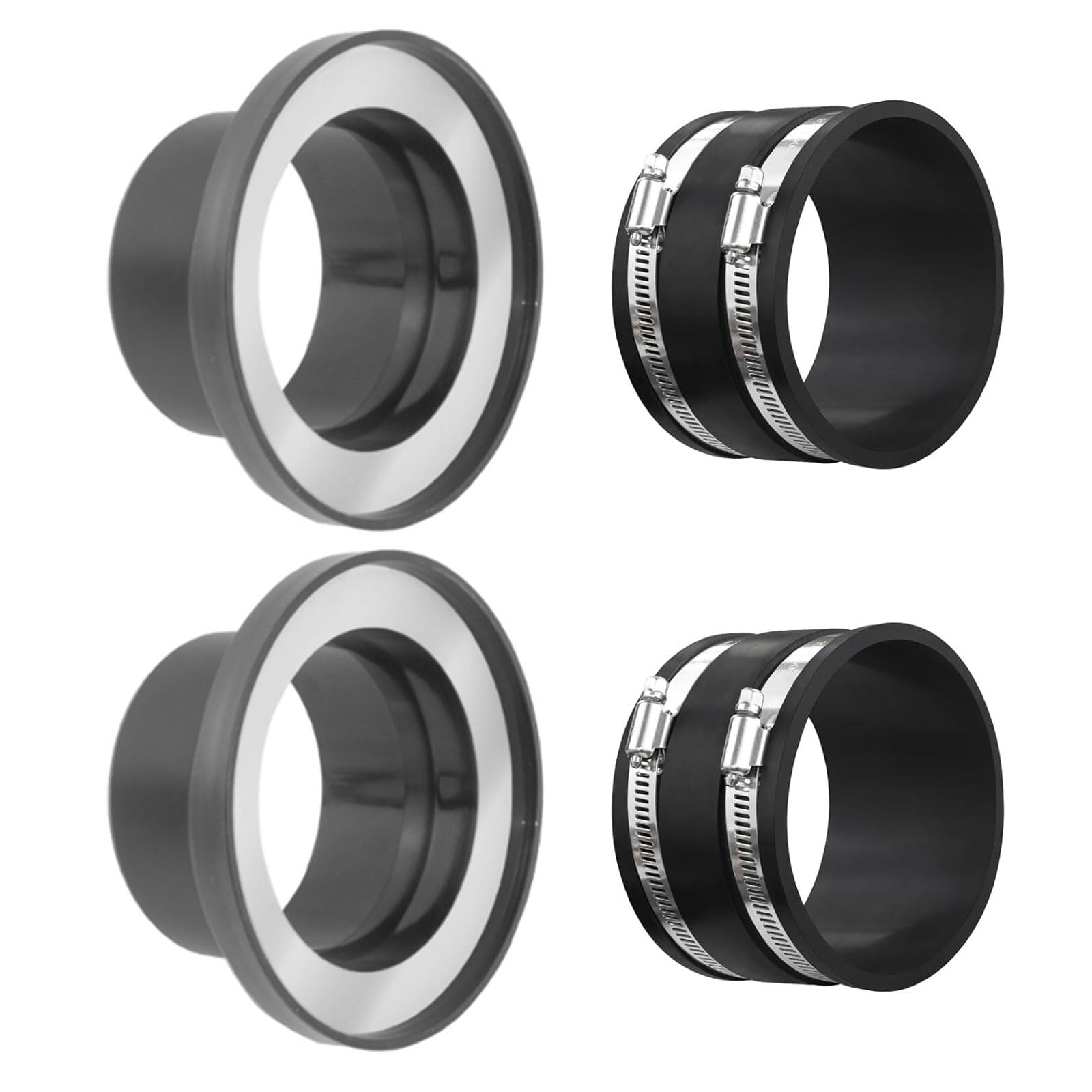 Port Adapters Set of 4 for 4 Inch Workshop Vacuum Hose Smooth Change Between Woodworking Tools ABS Coupler