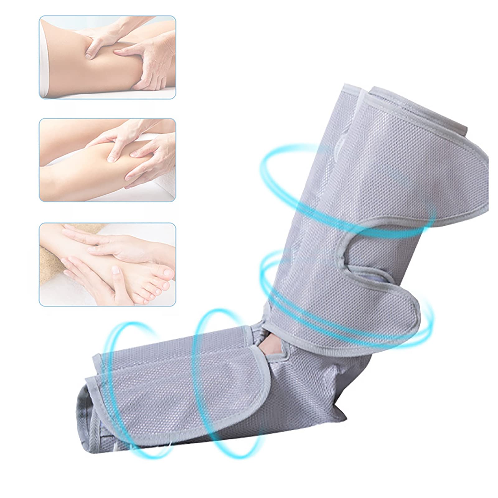 Massaggiatore per gambe e piedi a compressione d'aria, Massaggiatore per gambe per circolazione e rilassamento, Fasce per gambe di grandi dimensioni Uso domestico Aiuta a rilassare le gambe, Regali