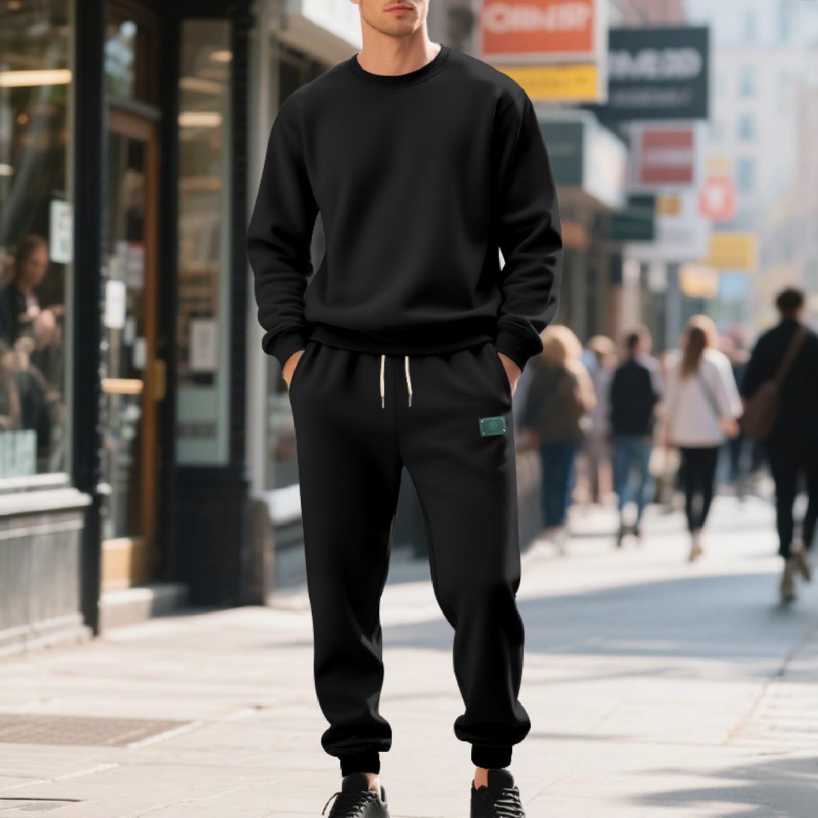 Tuta da uomo in due pezzi, per allenamenti e avventure all'aperto, antistrappo, top e pantaloni da allenamento da uomo, grigio, M