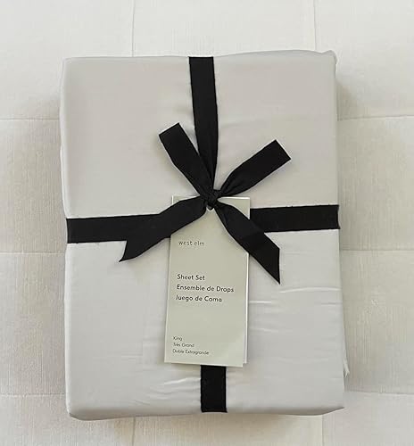 West Elm Juego de sábanas Tencel ~ King ~ *Gris escarcha* ~