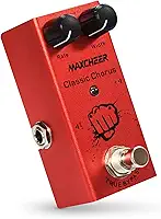 MAXCHEER Pedal de Chorus Clássico para Guitarra Elétrica com Controle de Taxa/Largura, Mini, Tipo Single, Dc 9V, True Bypass (Vermelho)
