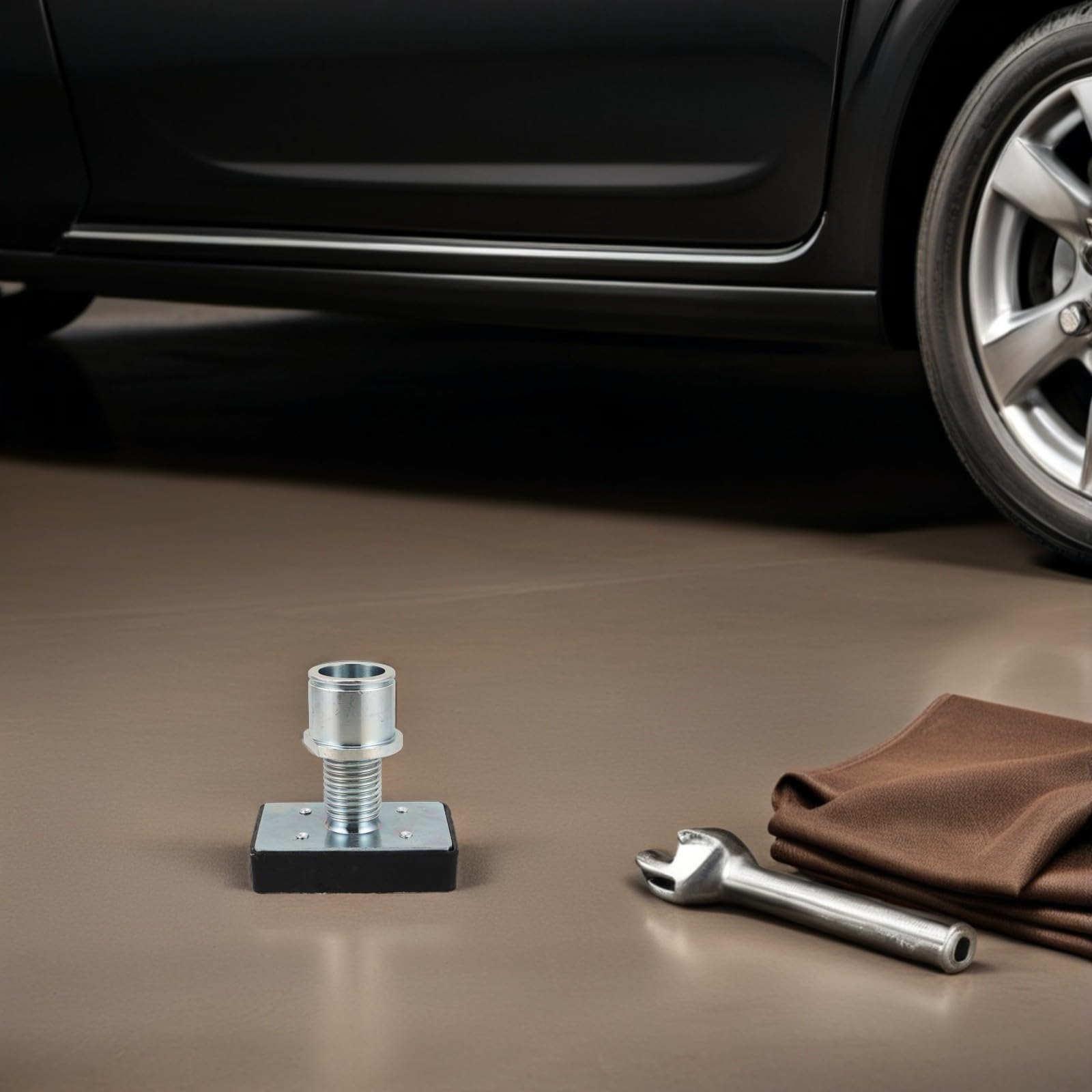 GALPADA Extensión para Plataforma Elevadora Hidráulica con Bandeja de Aleación y Goma Resistente al Desgaste, Diámetro de Rosca 3.5 Cm, Adecuado para Talleres Automotrices