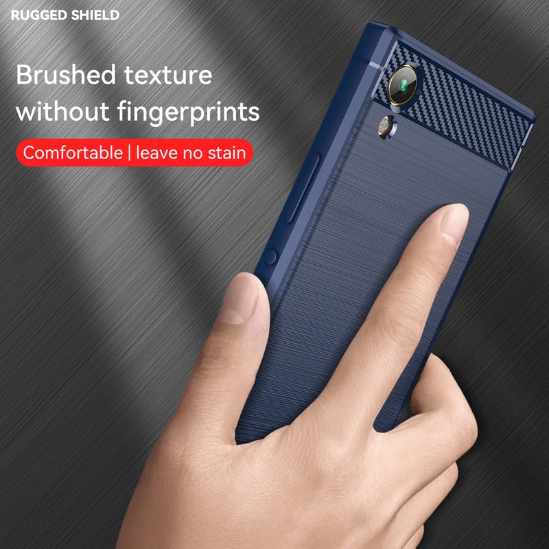 Image of Hybrid Carbon Fiber Back Case for Sony Xperia XA1 (Blue)