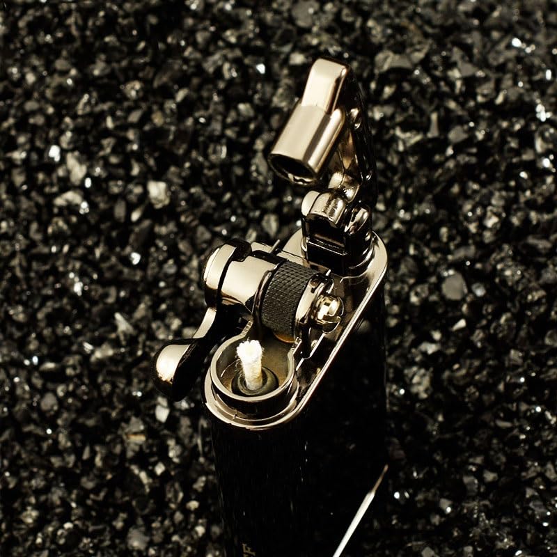 Encendedor Retro de Brazo Palanca Kerosene Metal Clásico Negro miniatura 3