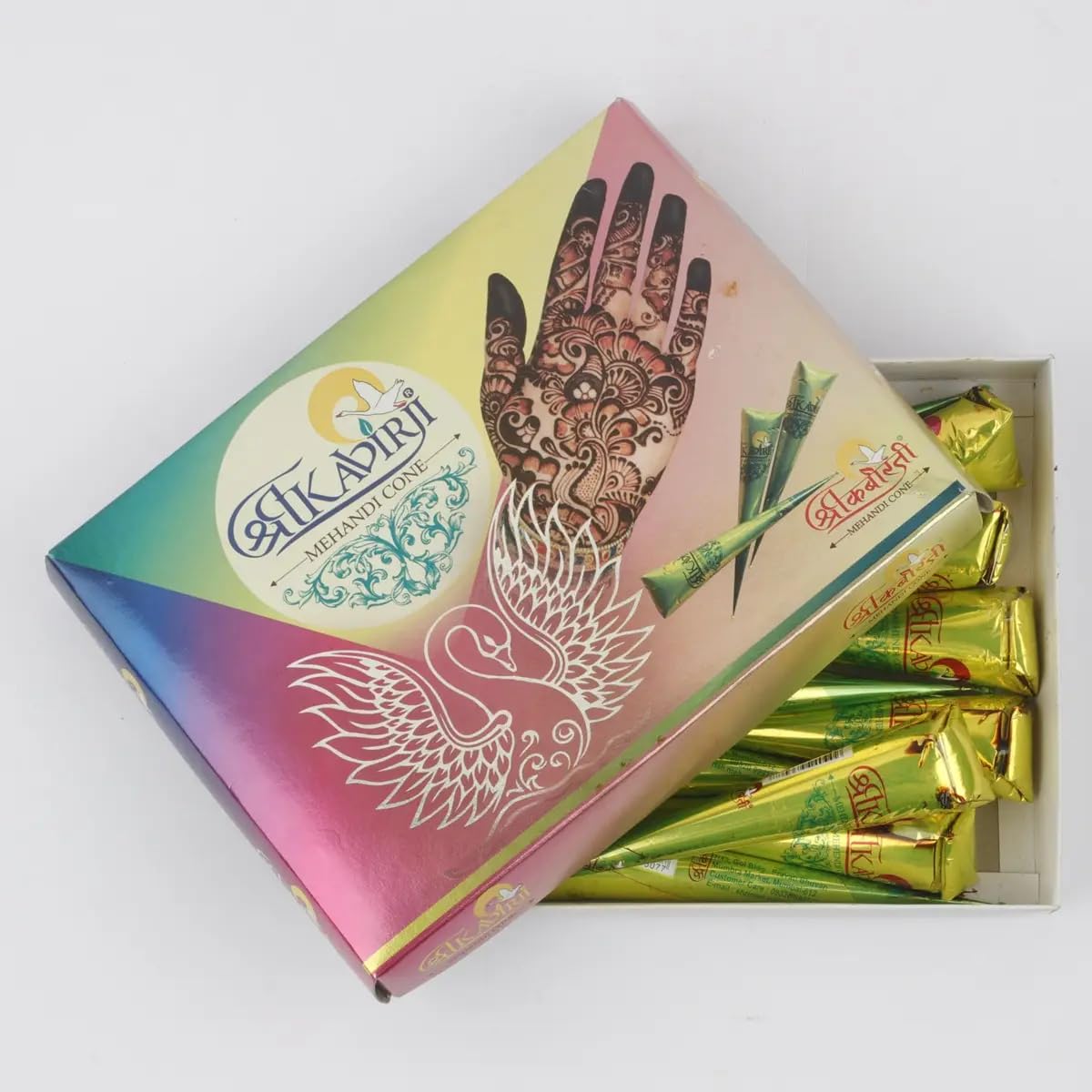 Shrikabirji Mehandi Cone Box – Pack of 12 | Budget-Friendly Red Henna Cones | Ready-to-Use for Daily, Bridal & Festive Designs-picture-17