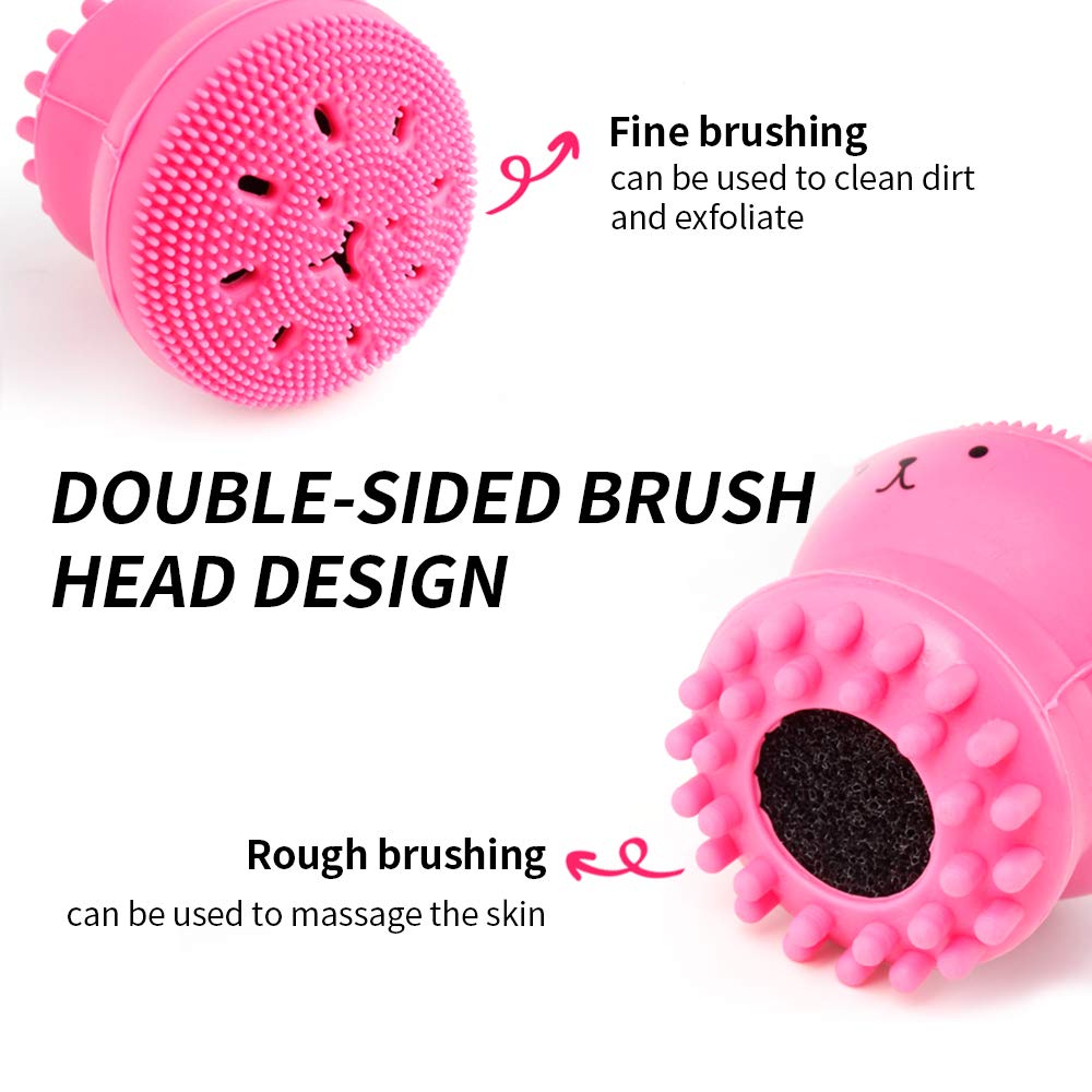GIRO Silicone Octopus Facial Cleansing Brush Massager Face Scrubber Deep Pore for Skin Care Exfoliating Massage Handheld Face Brush Manual Facial Cleansing Brushes(Pink,Purple,Rose) : Beauty & Personal Care