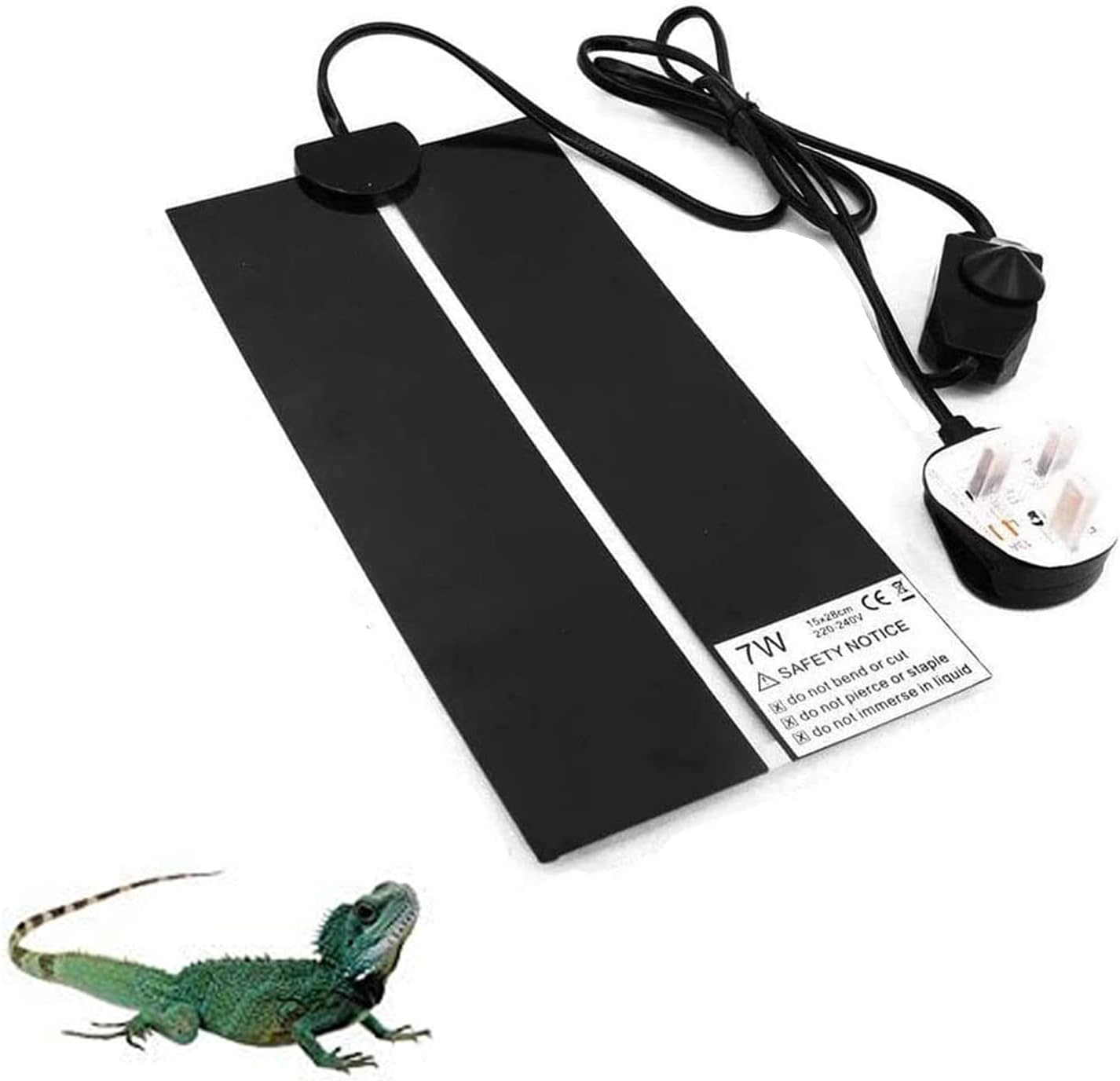 NEKOSUKI Reptile Heating Mat, 7W 11x5.9 inch Waterproof Reptile Heat