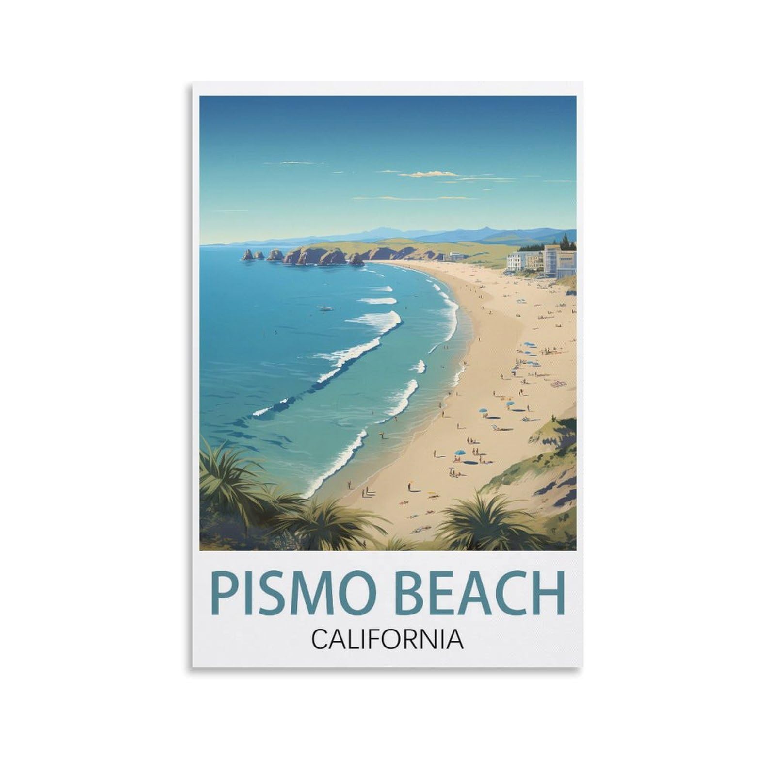 EZMLFA 5D DIY Diamond Painting Kit,Pismo Beach Californias Diamond Art Kits for Beginner,Gem Art Kits Round Drill for Home Wall Decor Gifts 40x40cm