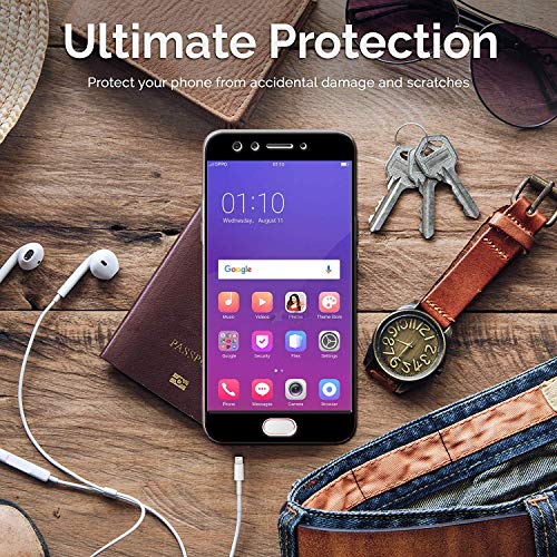 Image of Screen Protector for Oppo F3 (Black) Tempered Glass Edge-to-Edge 6D Screen Guard With Installation Kit