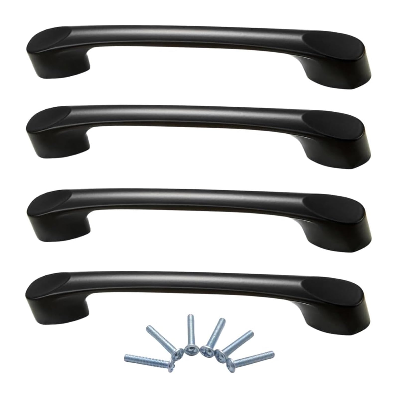 NLQCSXWEP Zinc Alloy Cabinet Bow Handle, Zinc Alloy Cabinet and Drawer Handles Matte Black Multiple Sizes 4-Pack(6225a-96mm)