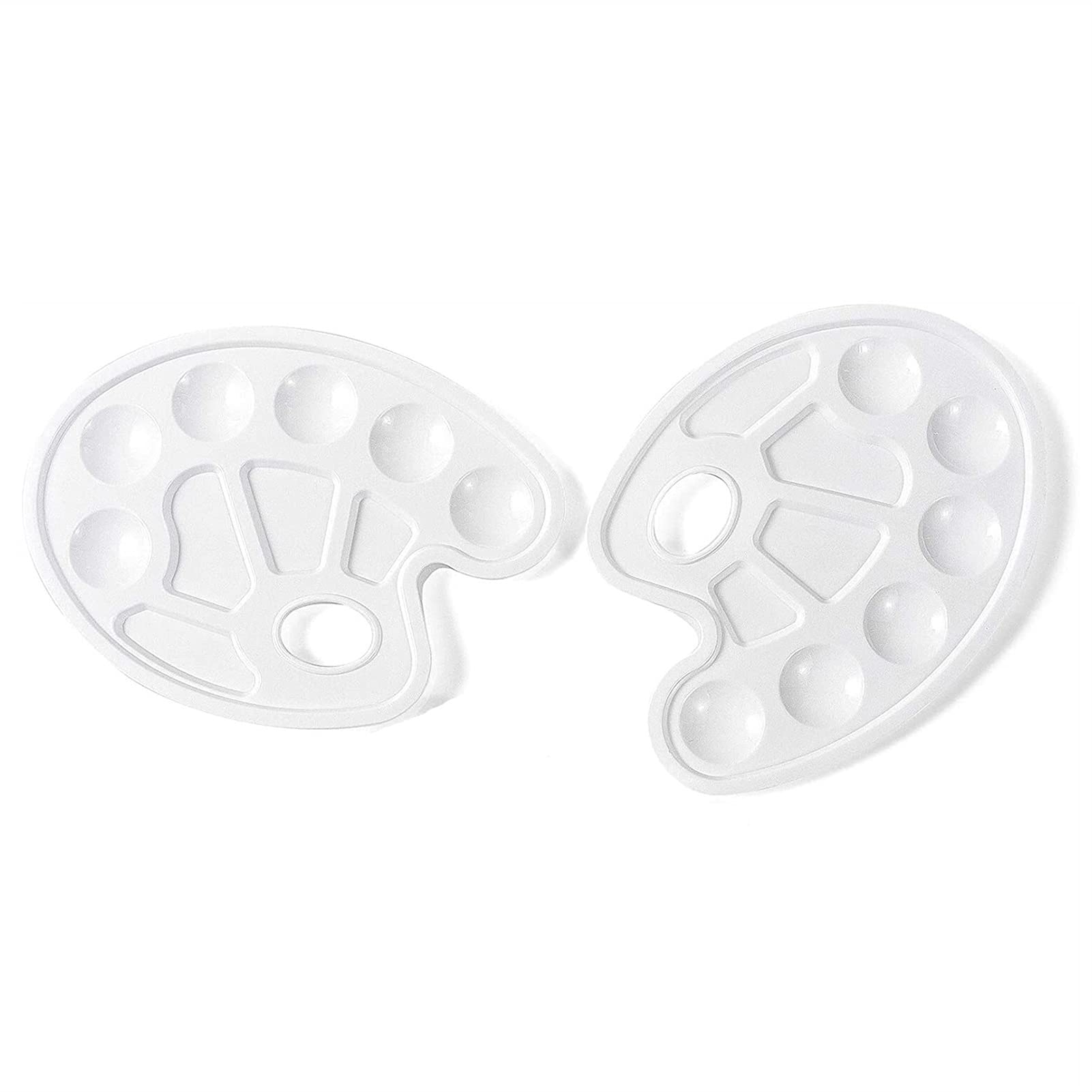 paleta akwarelowa paleta farba tacka plastikowa z otworem na kciuk dla dorosłych do akrylu olejnego i rzemiosła DIY (kolor: 10 szt.)