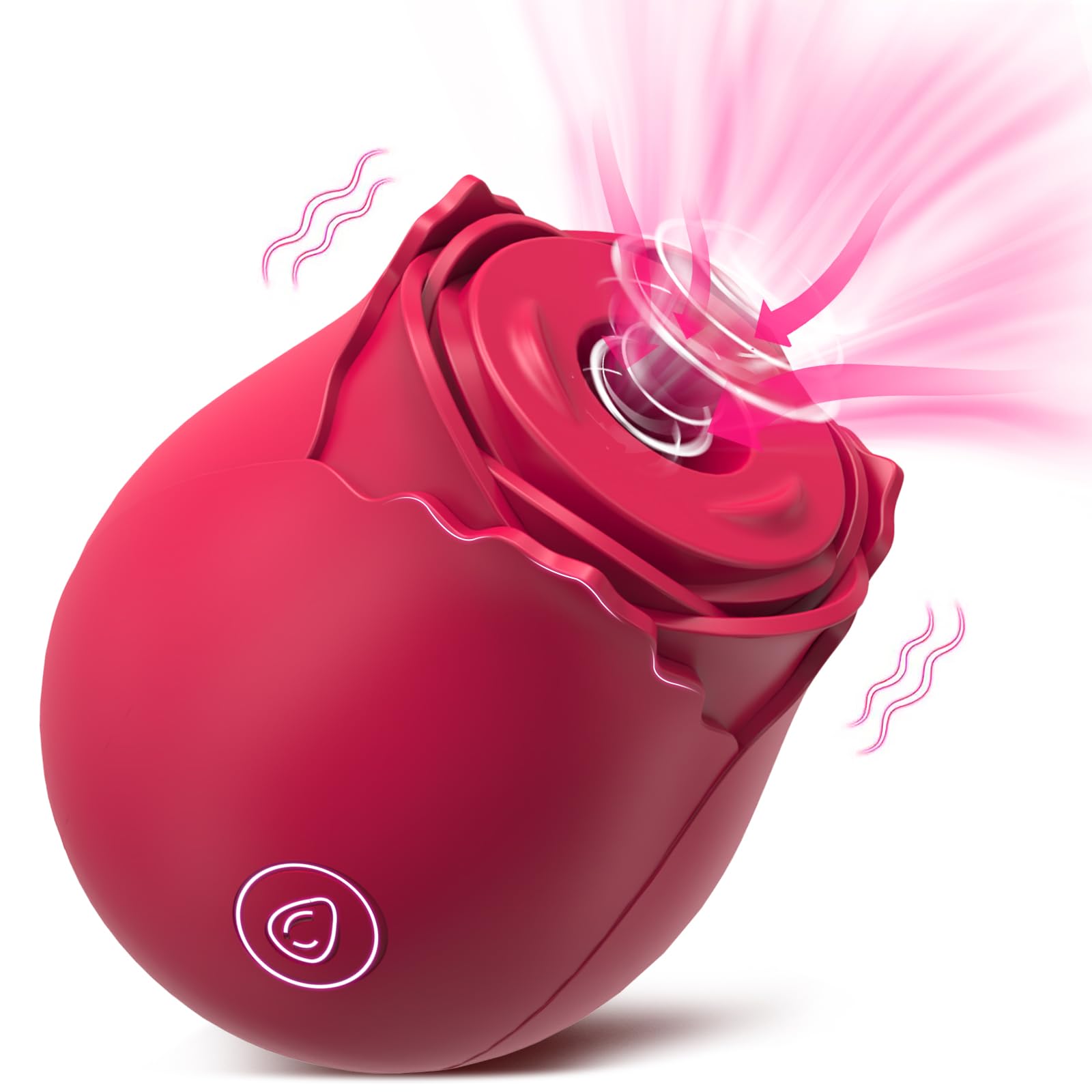 Vibrator Sex Toys for Women, Clitoral Stimulating Vibrator with 7 Intensive Modes, Rechargeable Waterproof Clit Nipple Stimulator G Spot Sex Toy for Solo Couple Adult Female by LVFUNCO (Red)