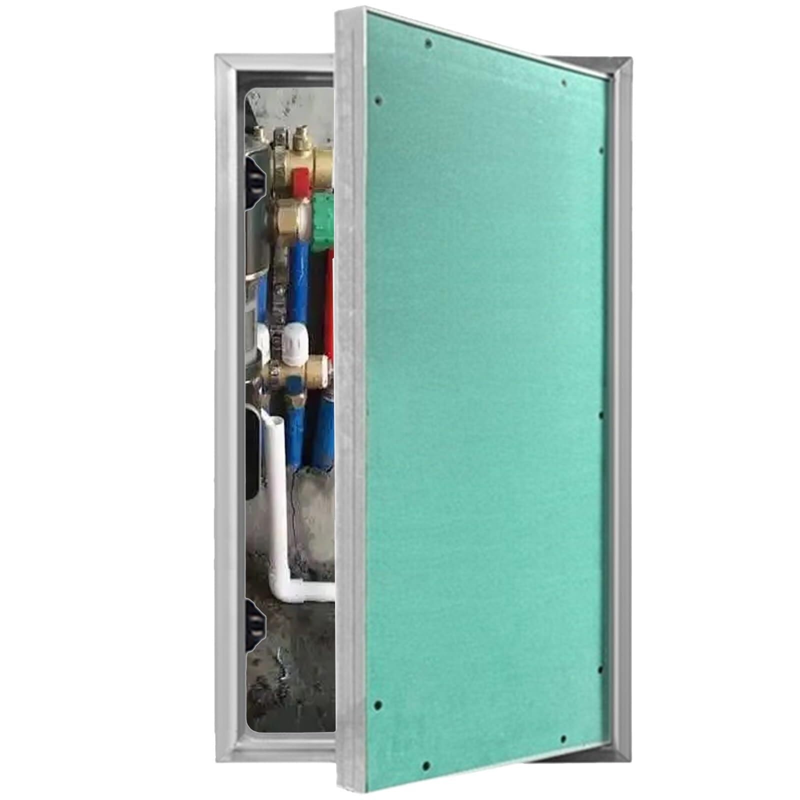 Panel kontroli dostępu do płyt gipsowo-kartonowych, malowalna metalowa rama gipsowa z zamknięciem magnetycznym do instalacji wodno-kanalizacyjnych w różnych rozmiarach(30x30cm/11.8x11.8in)