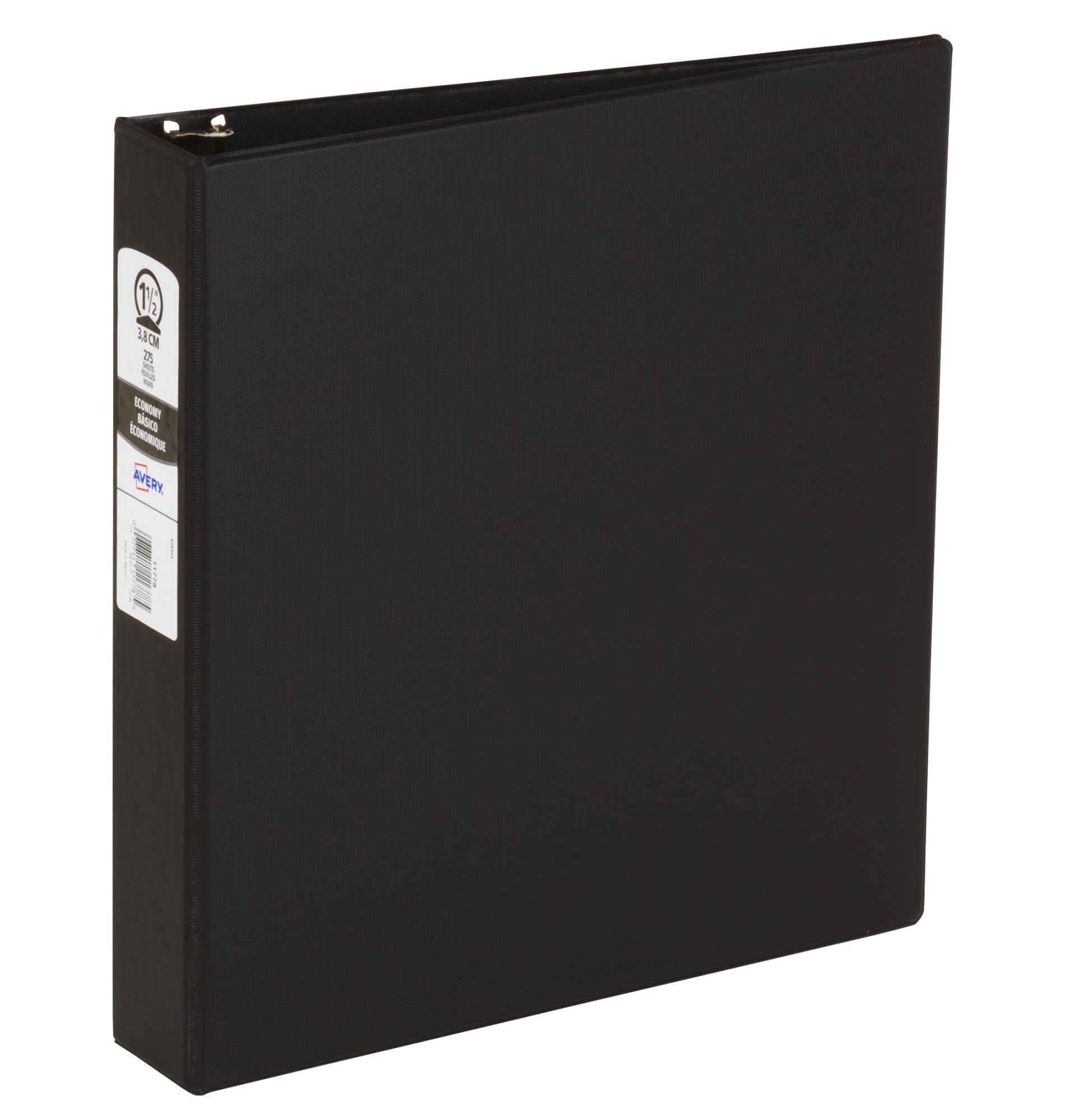 Avery Economy 3 Ring Binder, 1.5" Round Rings, Color (Black, Pacific Blue) Will Vary, 1 Binder (11778)