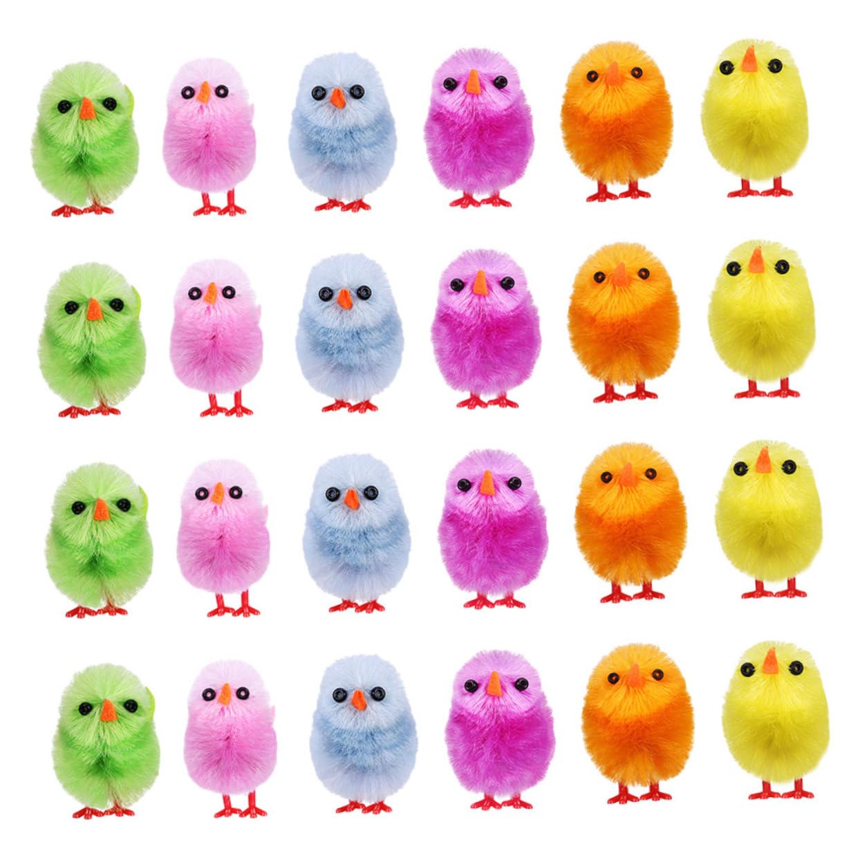 VICASKY unidades de decoración para pollitos de pascua, regalos de Pascua 0 estrellas, paisaje de jardín, decoración de pollos en miniatura, juguetes rellenos, modelo de pollo de Pascua falso