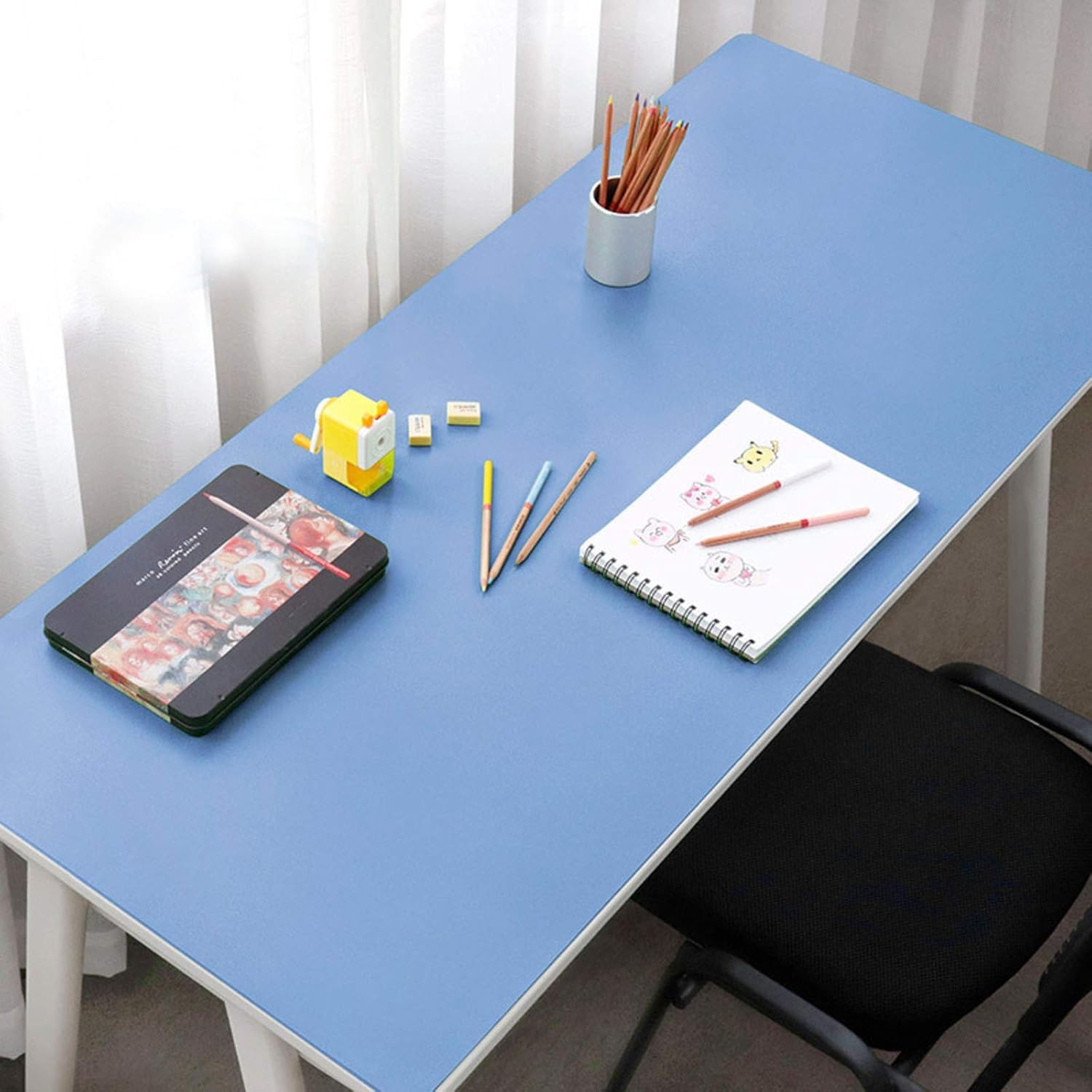 Tapis de bureau ergonomique pour soulager les poignets et protéger la table 60x100cm