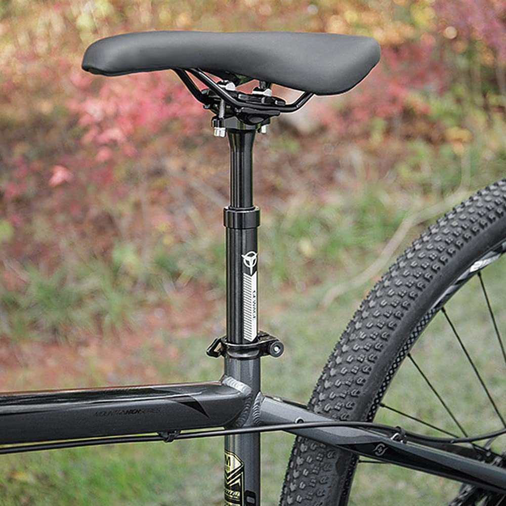 Reggisella per bici ammortizzato Reggisella per bicicletta ammortizzante Tubo sella regolabile per mountain bike Lega di alluminio Rosso Nero 27,2 mm 30,9 mm 31,6 mm (31,6 mm)