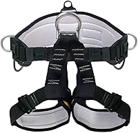 XXBEN Thicken Climbing Harness - Wide Comfort Half Body Safety Gear for Rock Climbing, Tree Climbing, Rappelling, Rescue - ASTM Certified 300KG