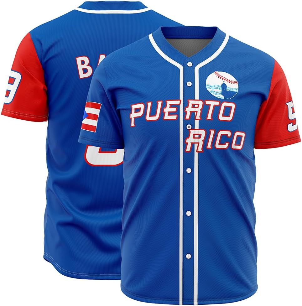 Men's #9 Puerto Rico World Game Classic Baseball Jersey Shirts Stitched