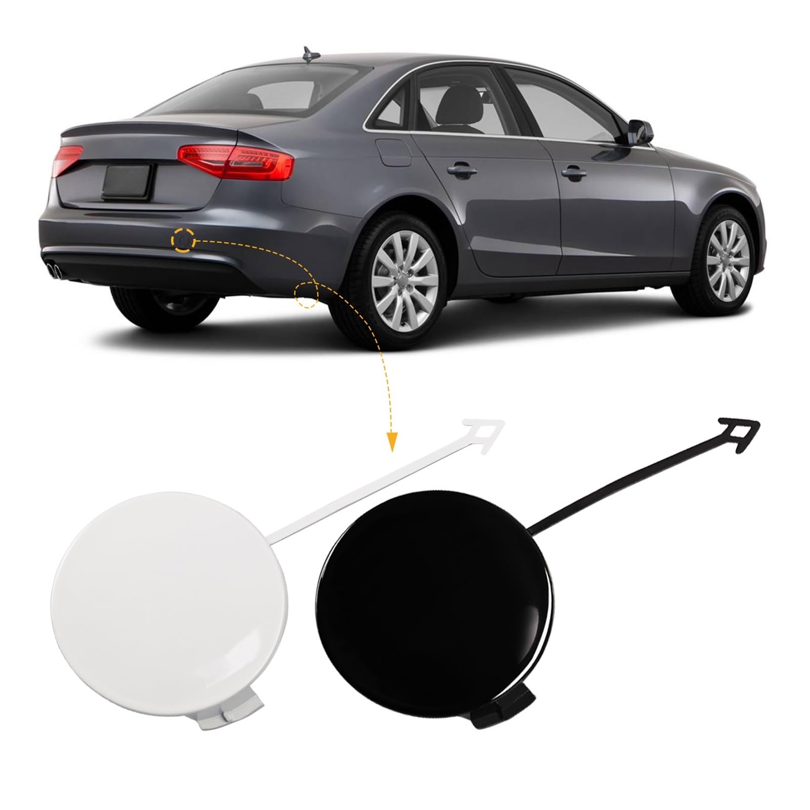 Copri-Gancio Di Traino Per Passat B8 2017-2019 | Codice 3G5807441 | In ABS Nero | Paraurti Posteriore