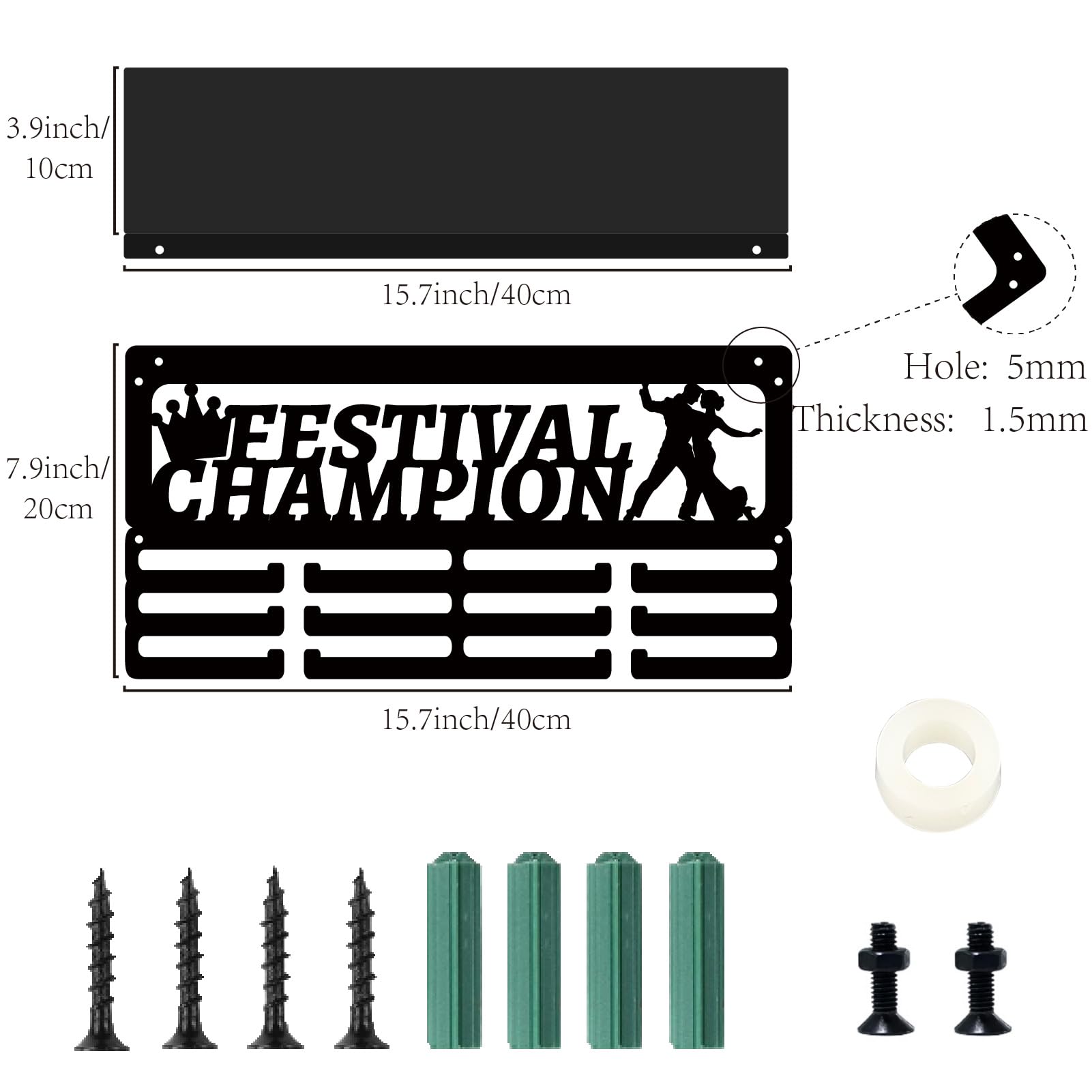 Track Ribbon Frame Metal Medal Hanger Medal Hanger Display Rack Hanger Awards Ribbon ...