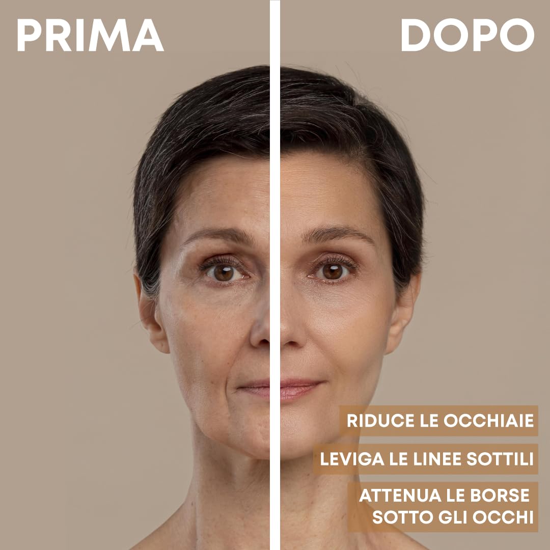 Iyoskin Daiki Contorno Occhi Anti-Affaticamento, Crema Occhi Cosmeceutica, Contorno Occhi Antirughe con Acido Ialuronico Idrata e Riduce Occhiaie 15ml