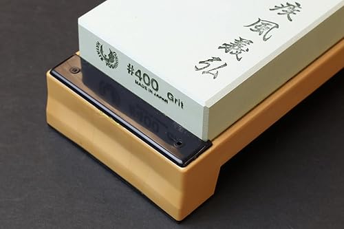 Miniatura 4 de Yoshihiro Afilador de cuchillos japoneses Toishi de grado profesional grano 400