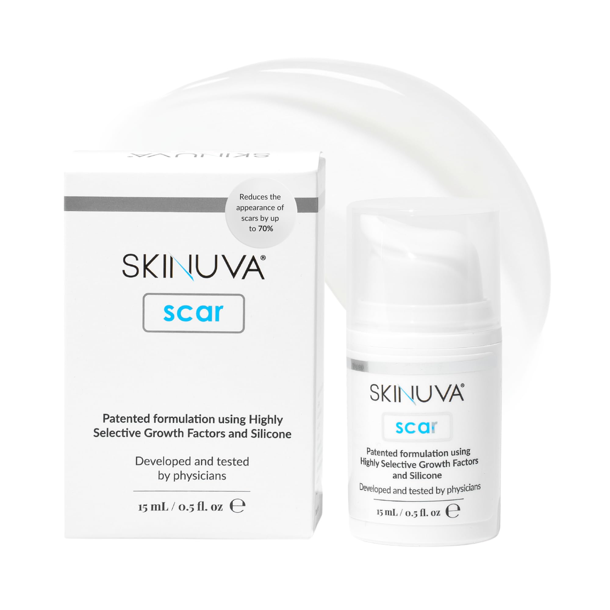Skinuva® Next Generation Scar Cream - Advanced Scar Cream Formulated with Growth Factors (0.5 oz)