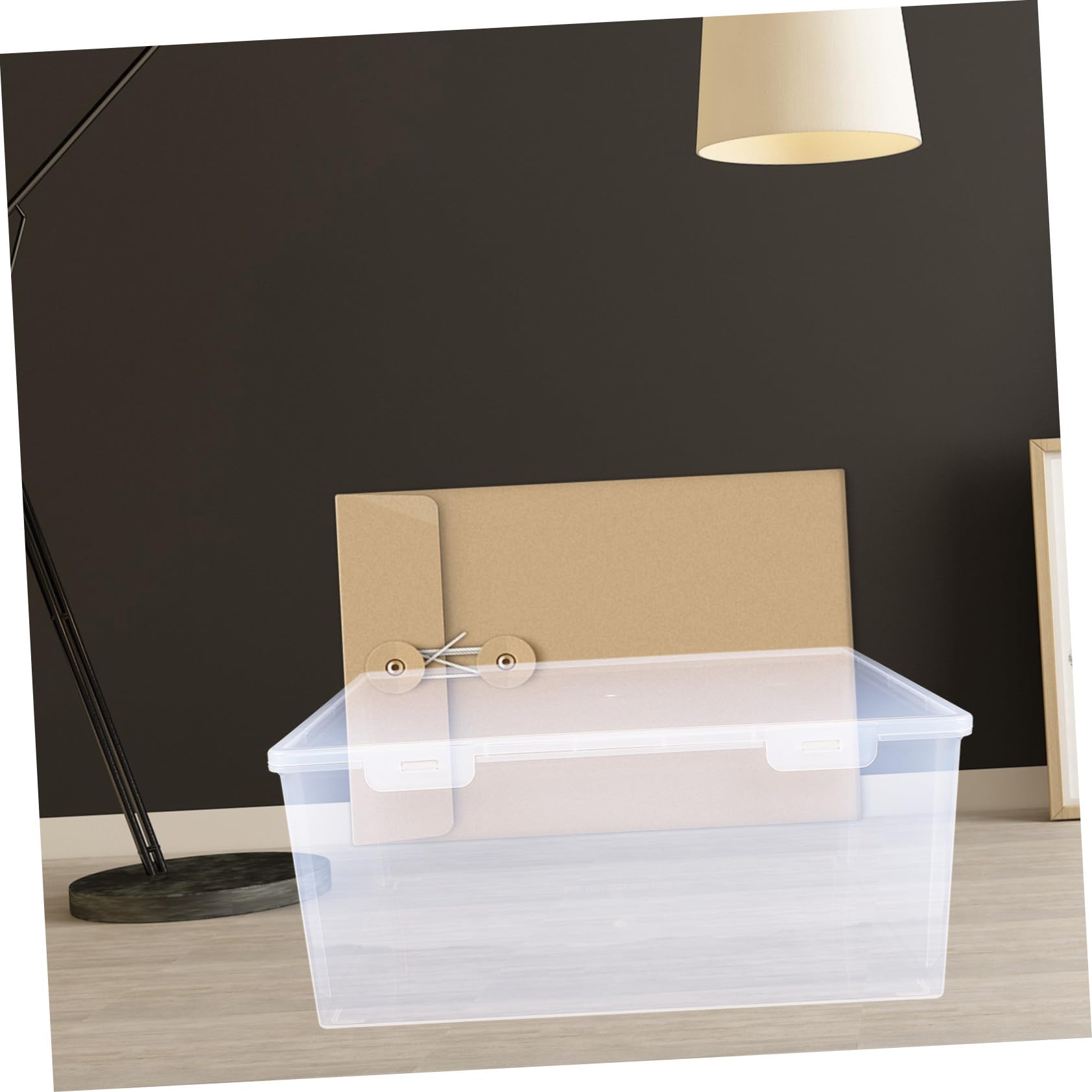 Transparente Kunststoff Aktenaufbewahrungsbox A4 mit Verschluss für Büro