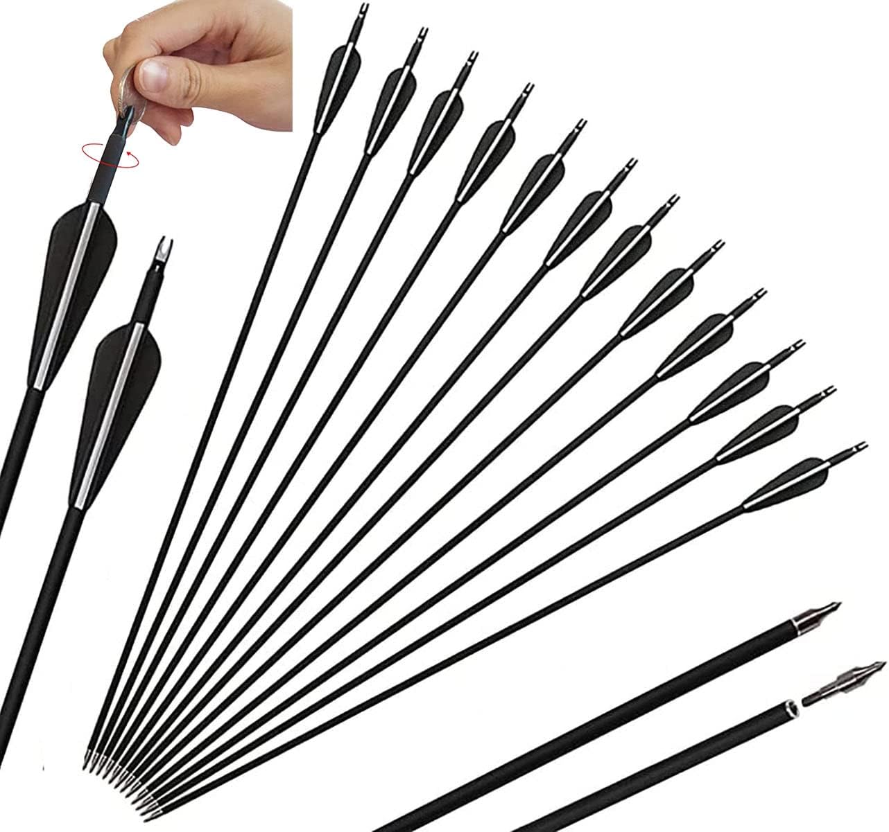 Vogbel Archery Recurve Bow and Arrows for Adults 52″ Archery Set 30