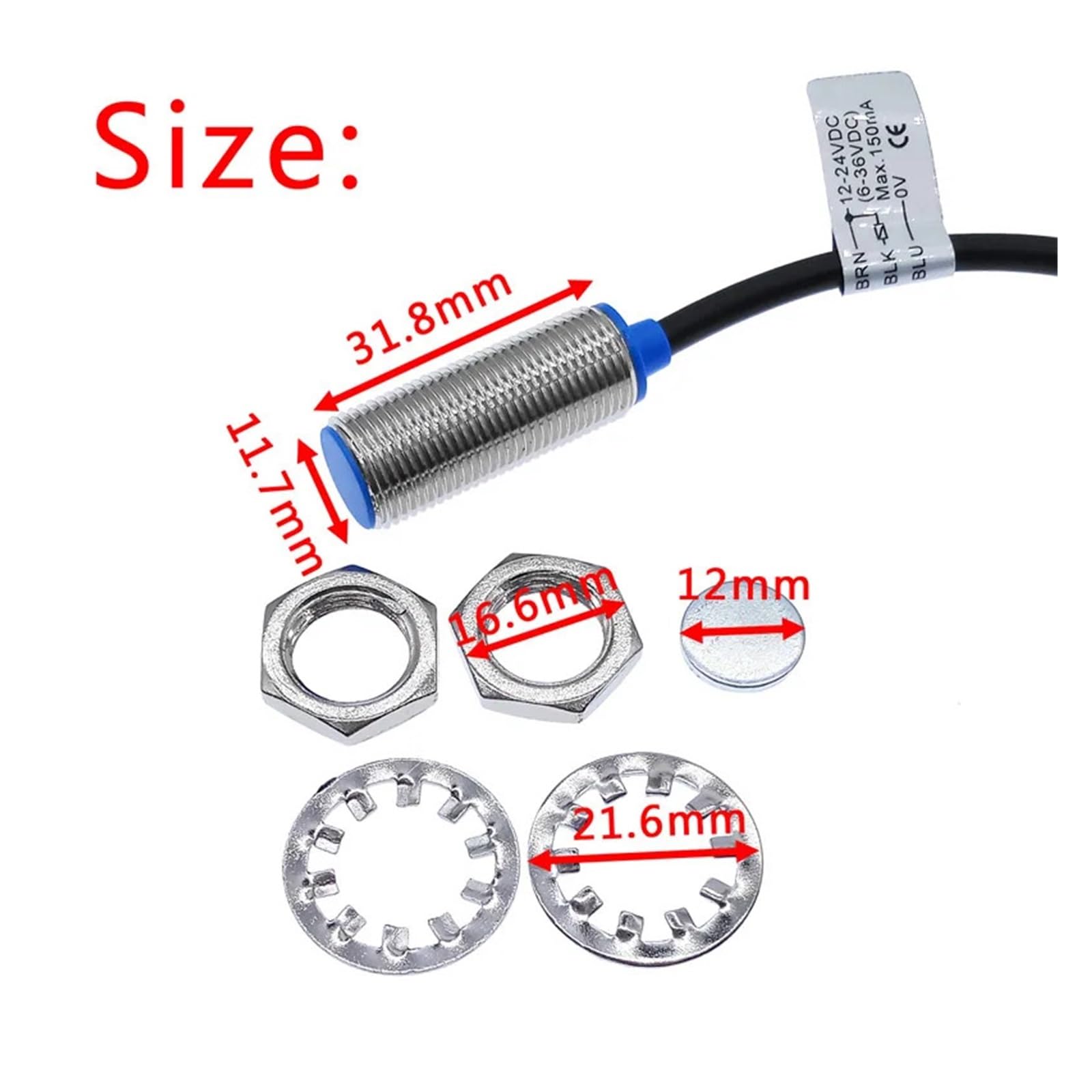 LBBCQVJK NJK-5002C NPN Three-Wire Normally Open 200mA Hall Sensor Proximity Switch