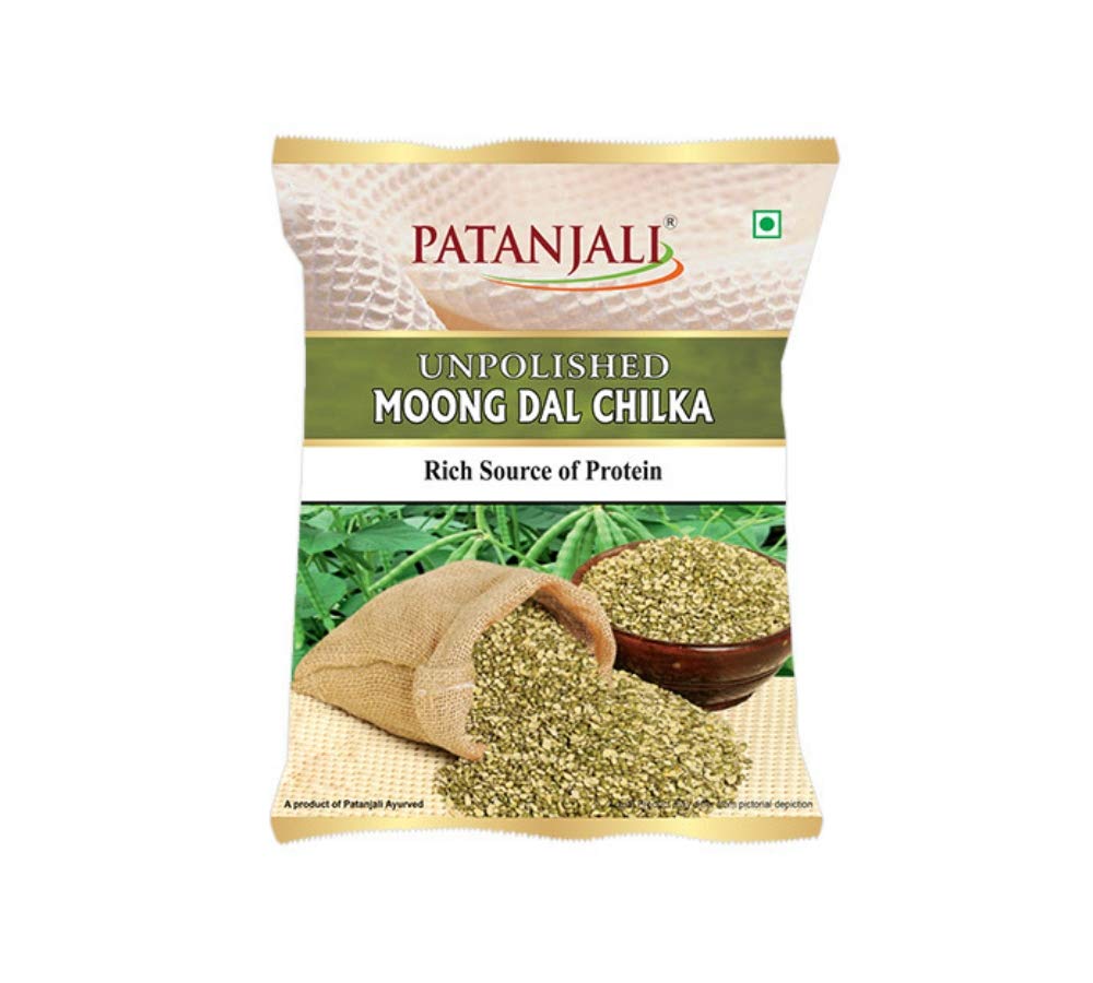 Baba Ramdev Patanjali UNPOLISHED MOONG DAL CHILKA,1kg