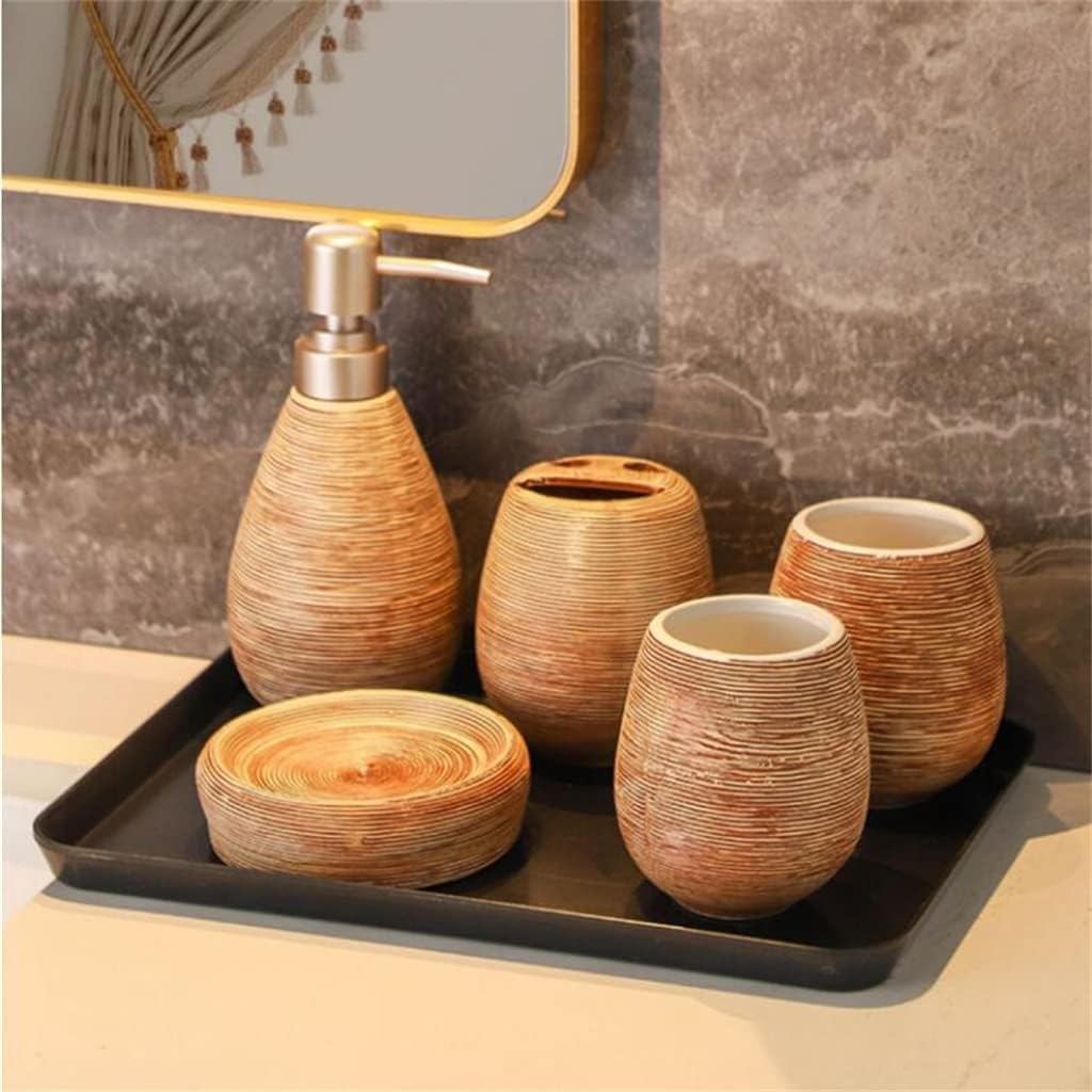 Retro Ceramic Wash Bathroom Toilet Supplies Set Five-piece Handmade Wedding
