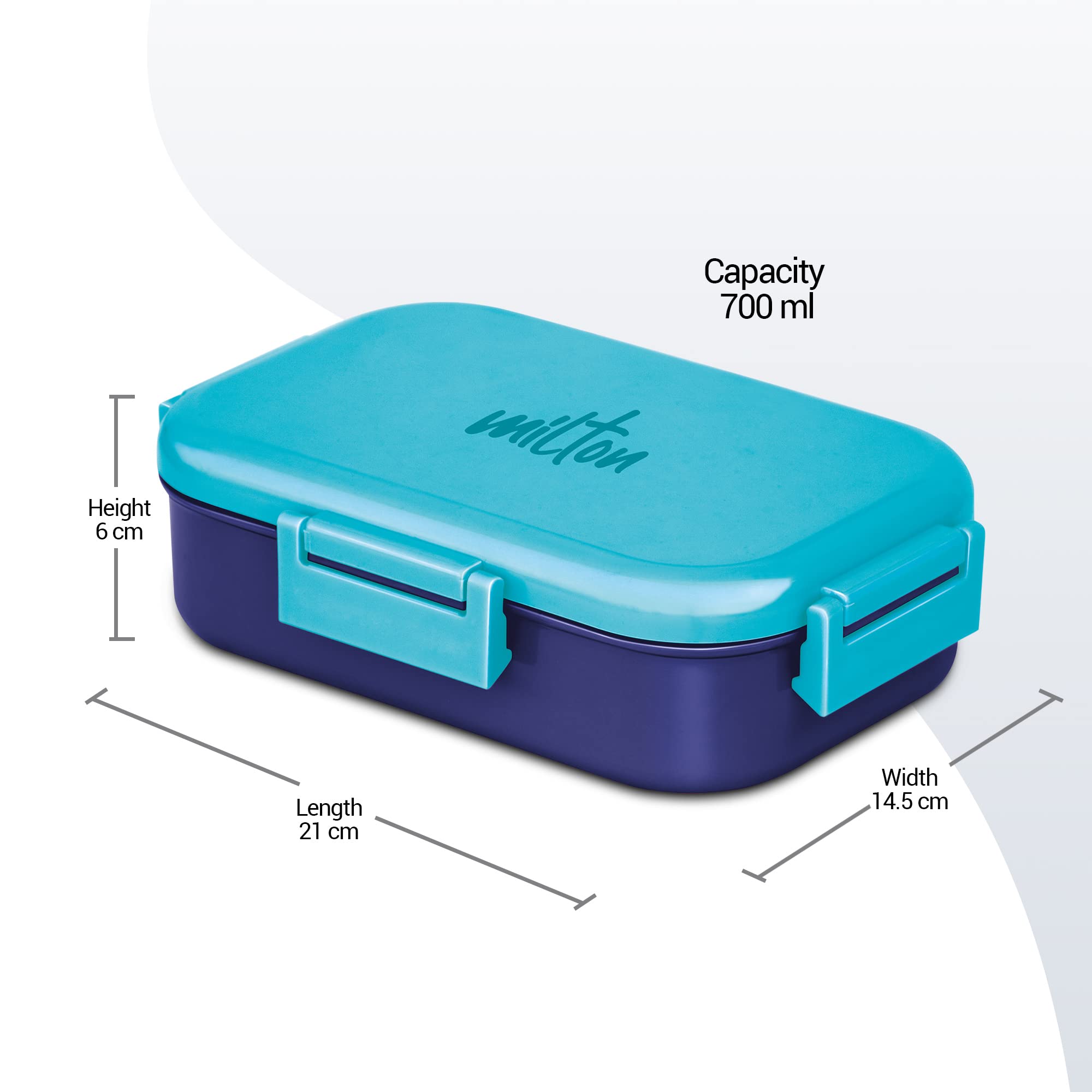 MILTON Senior Flatmate Tiffin Box Steel Kids Lunch Box, Inner Stainless Steel Insulated Containers with Clip Lock Lid, 700ml, Airtight Leakproof Kids Lunch Box, for School, Picnic, Blue — Amazon image 5