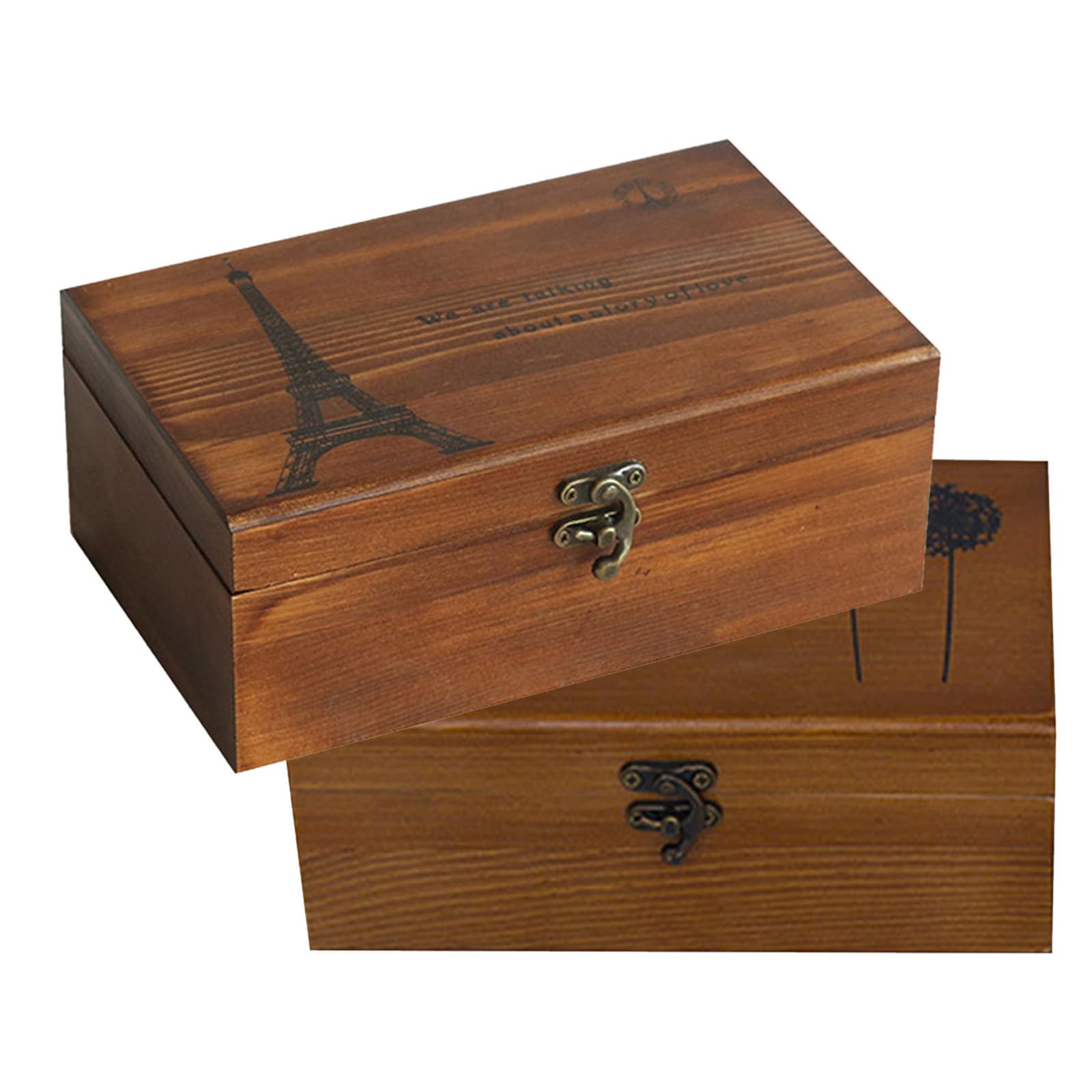 Boîte de rangement pour aiguilles et fils bois vintage portable mercerie maison