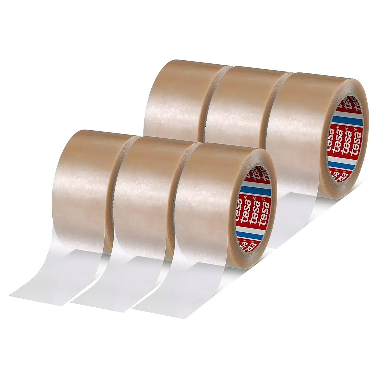 tesapack 4124 Ruban adhésif colis PVC - 66 m x 50 mm - transparent - 6 rlx