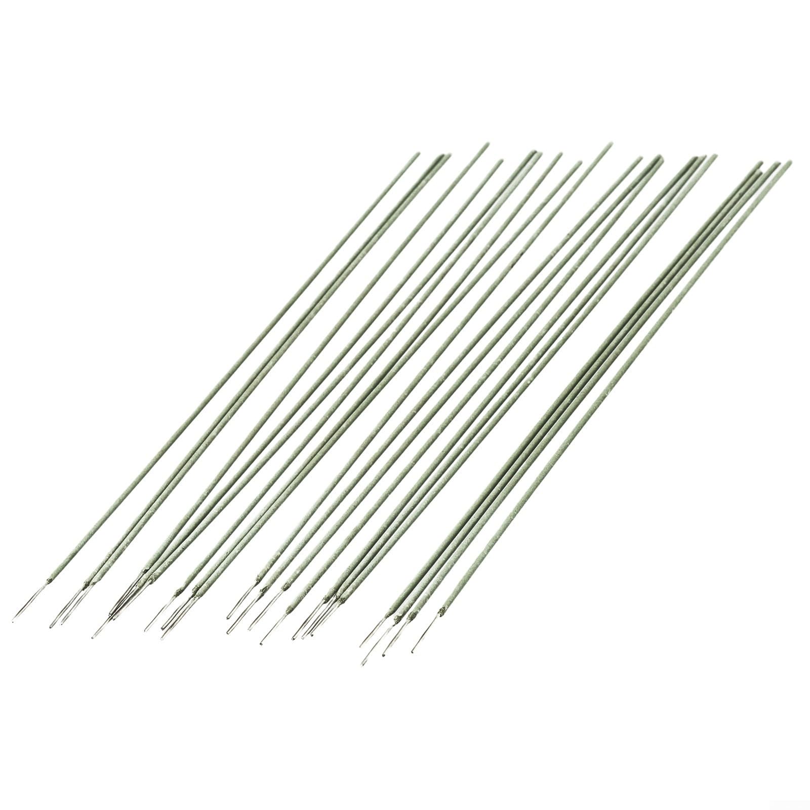 20 electrodos de soldadura, acero inoxidable 304, alambre de relleno A102, alambres de soldadura de 1,0 mm